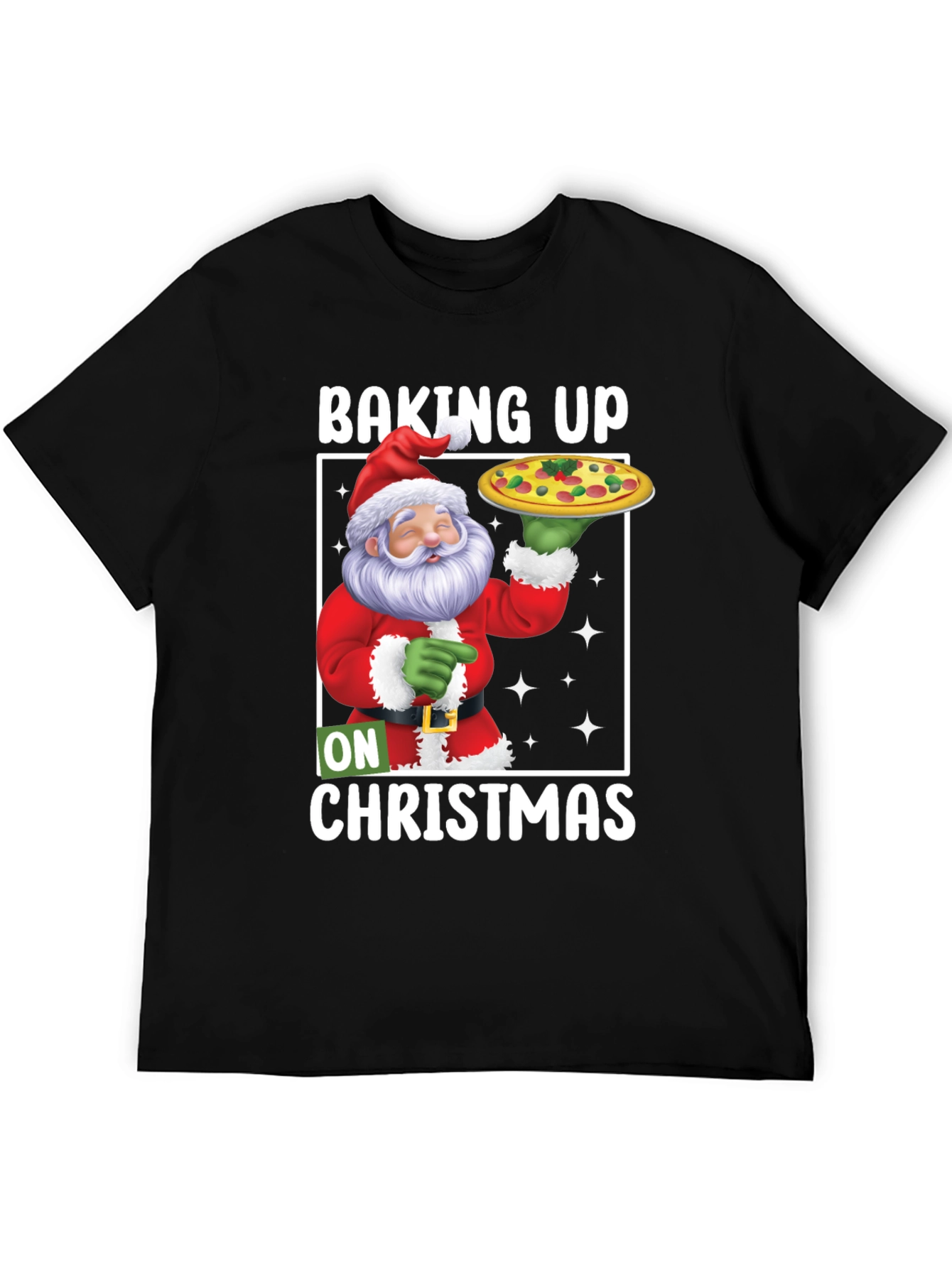 Baking Up On Christmas Santa Pizza T-Shirt