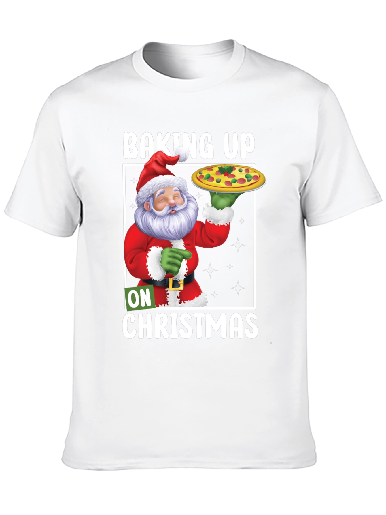 Baking Up On Christmas Santa Pizza T-Shirt