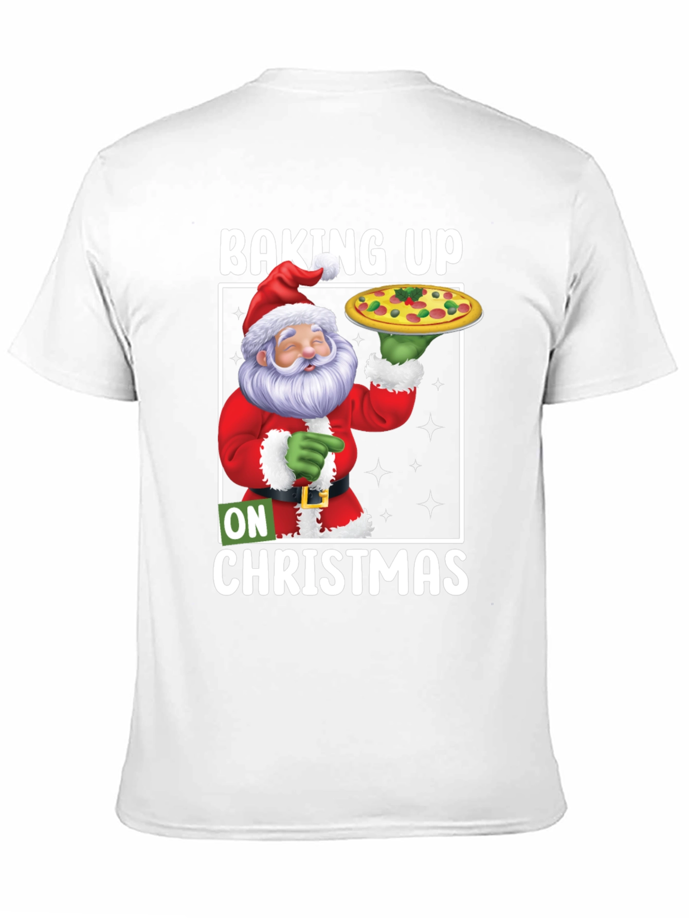 Baking Up On Christmas Santa Pizza T-Shirt