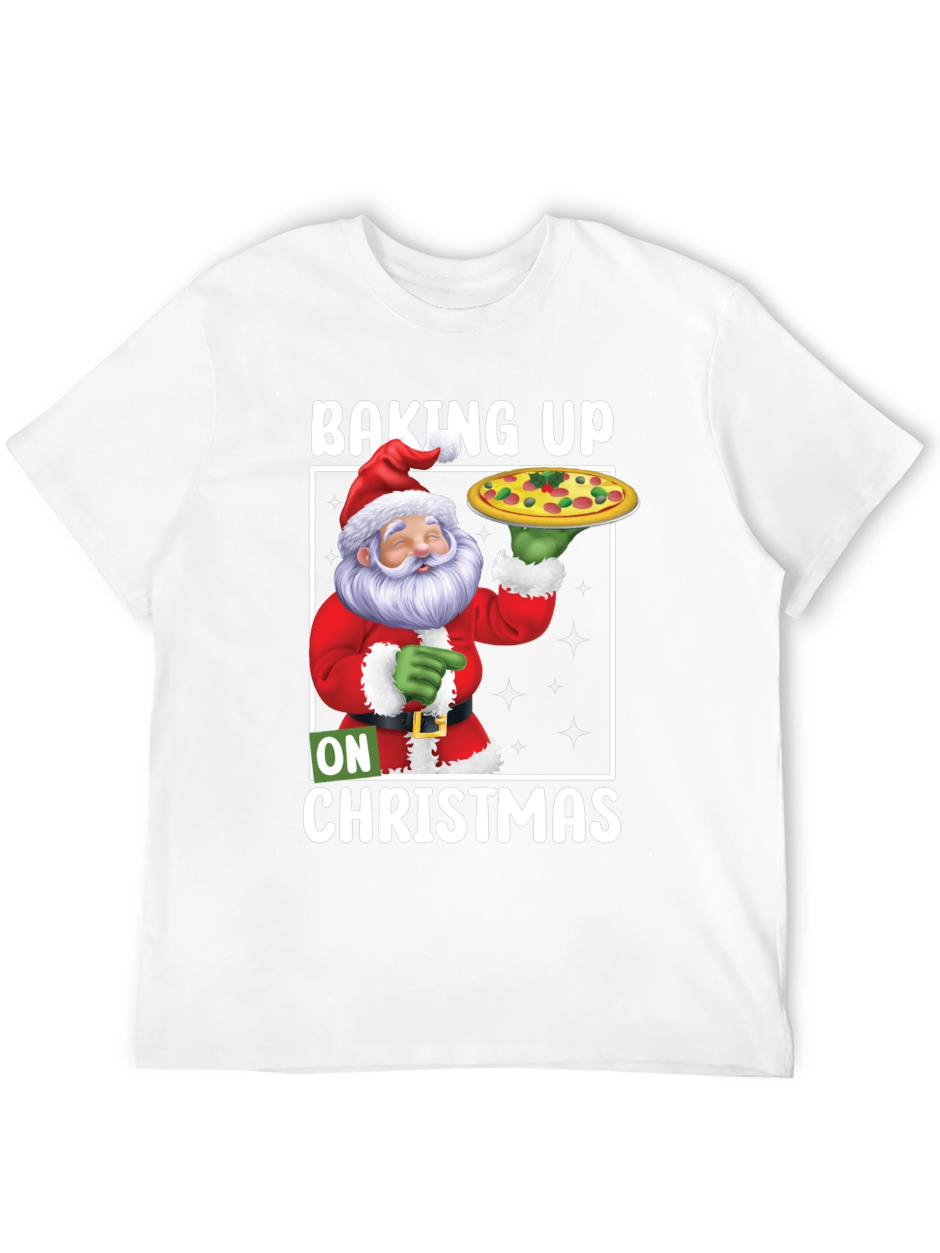 Baking Up On Christmas Santa Pizza T-Shirt
