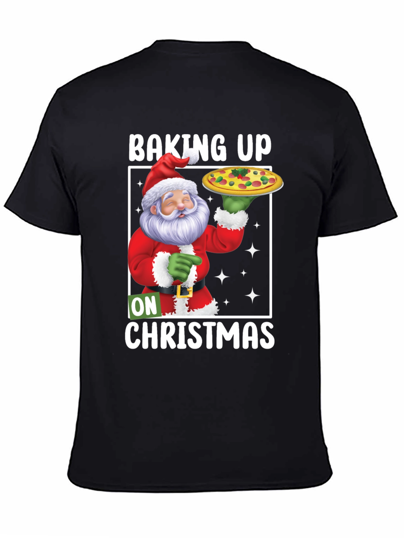 Baking Up On Christmas Santa Pizza T-Shirt