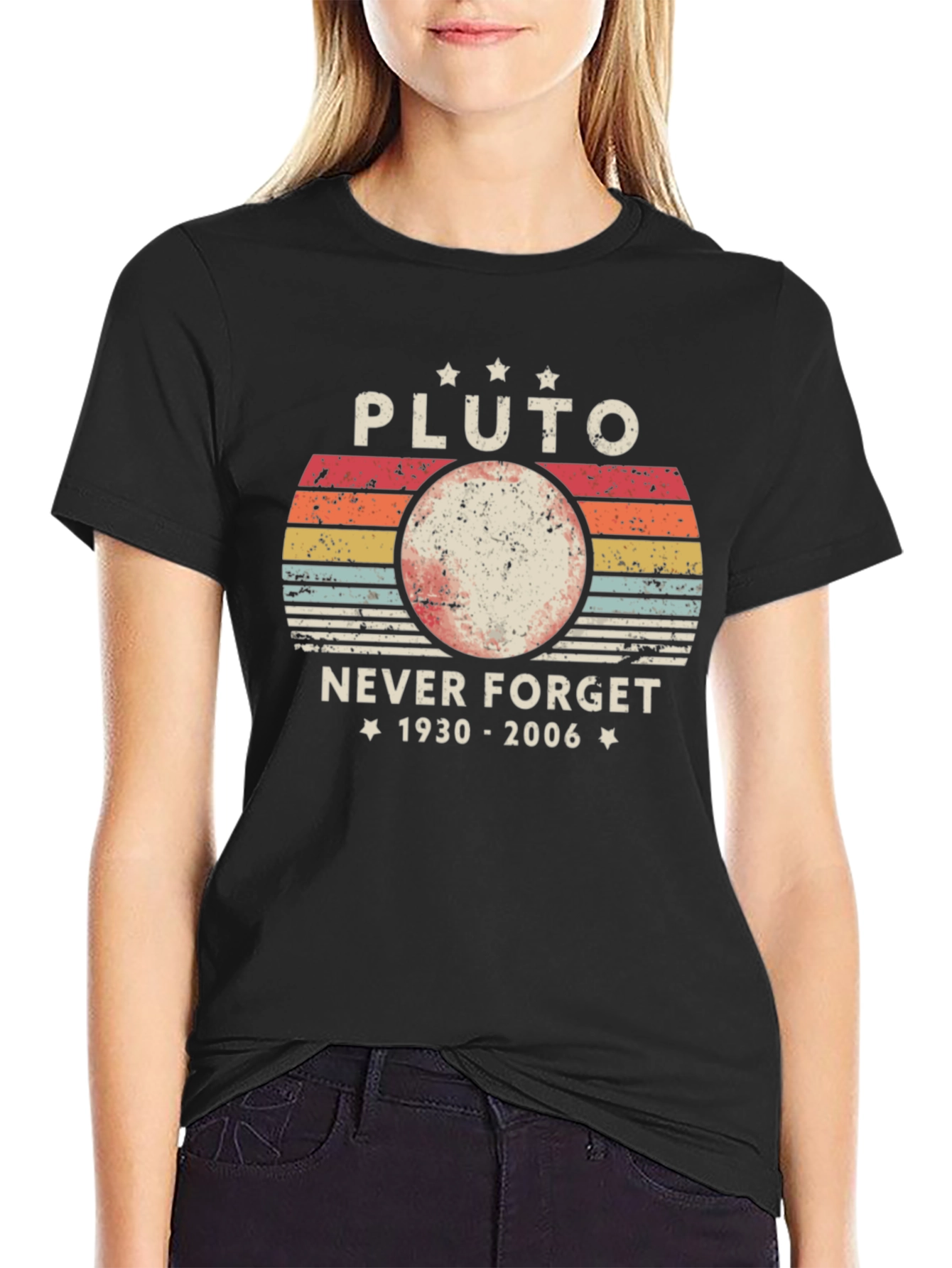 Pluto Never Forget T-Shirt Retro Style