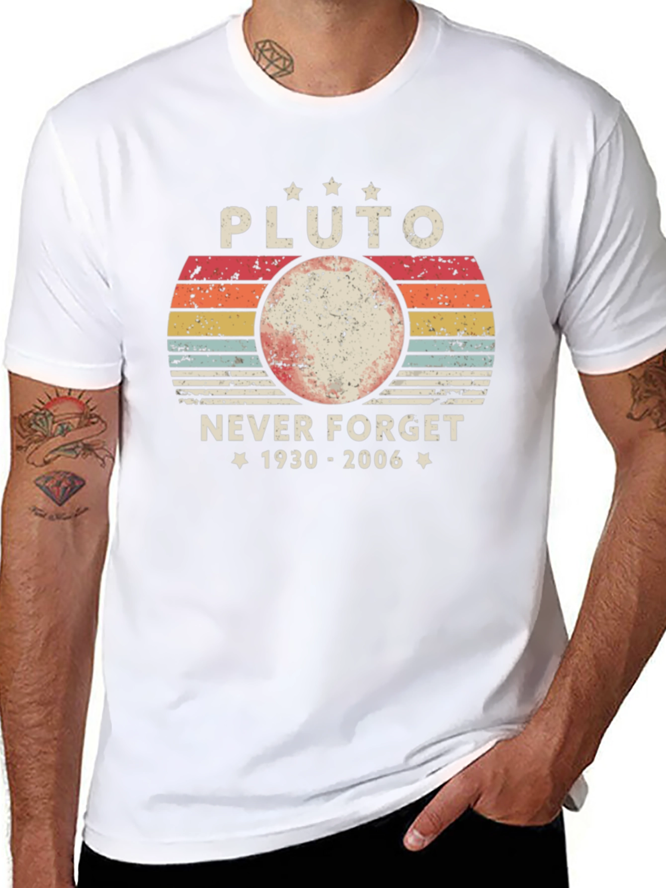 Pluto Never Forget T-Shirt Retro Style