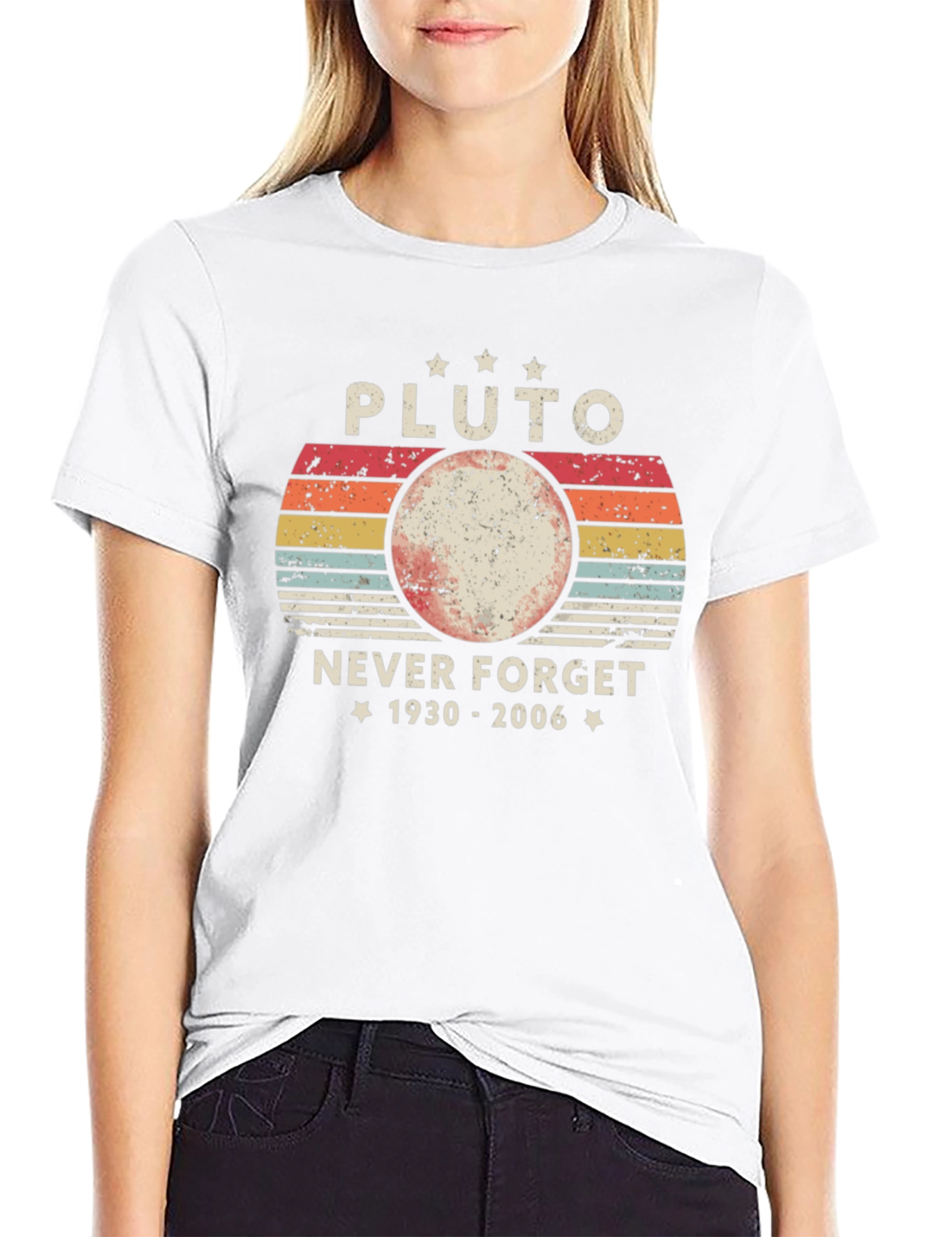 Pluto Never Forget T-Shirt Retro Style