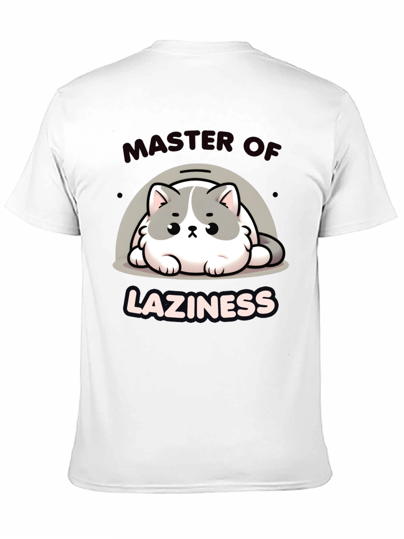 Master of Laziness T-Shirt - Cute Cat Design