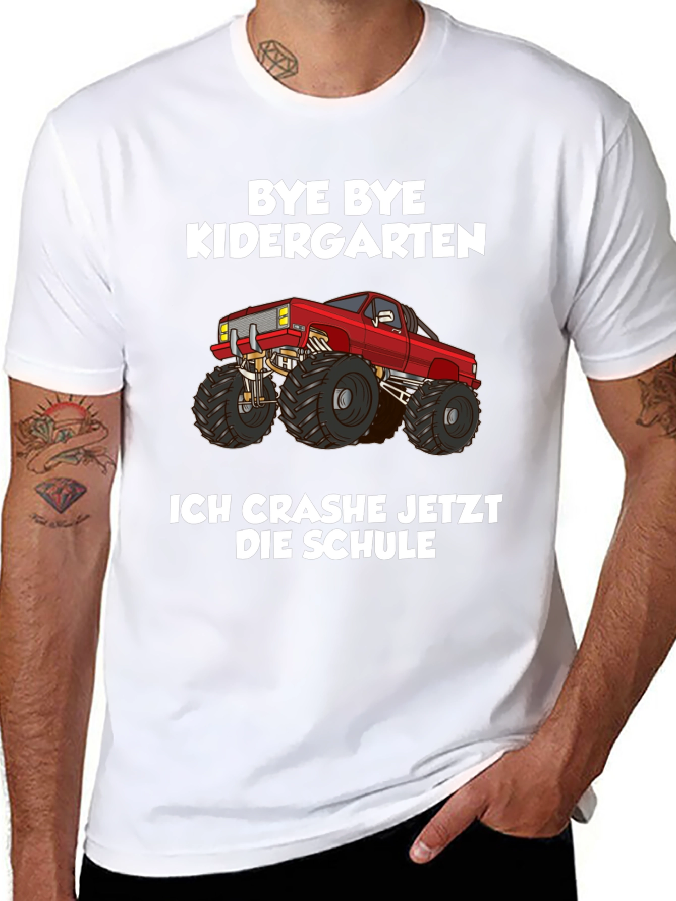 Bye Bye Kindergarten Monster Truck Tee