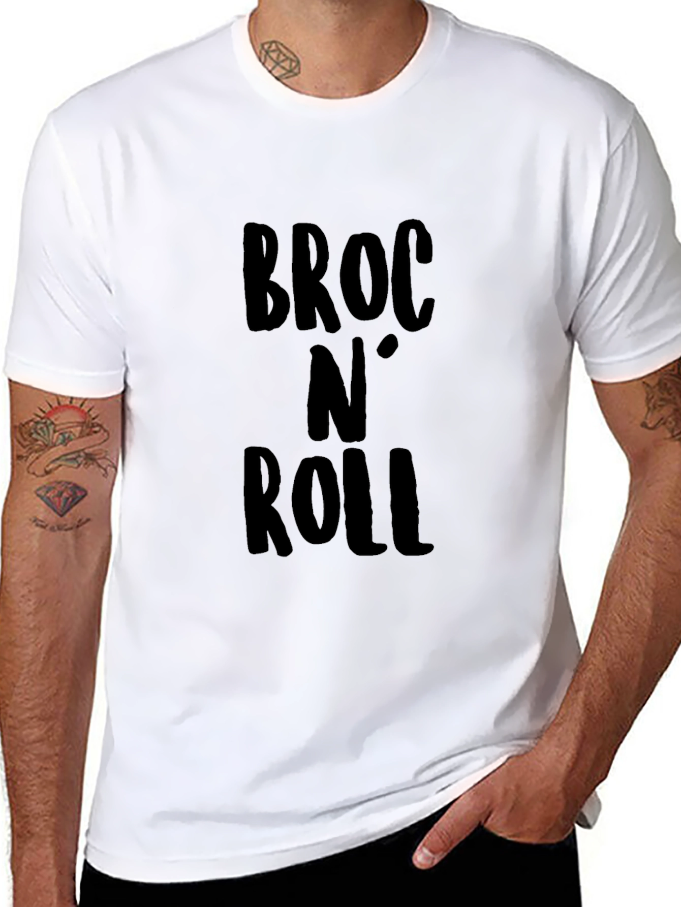 Broc N Roll Graphic T-Shirt - Black Casual Tee
