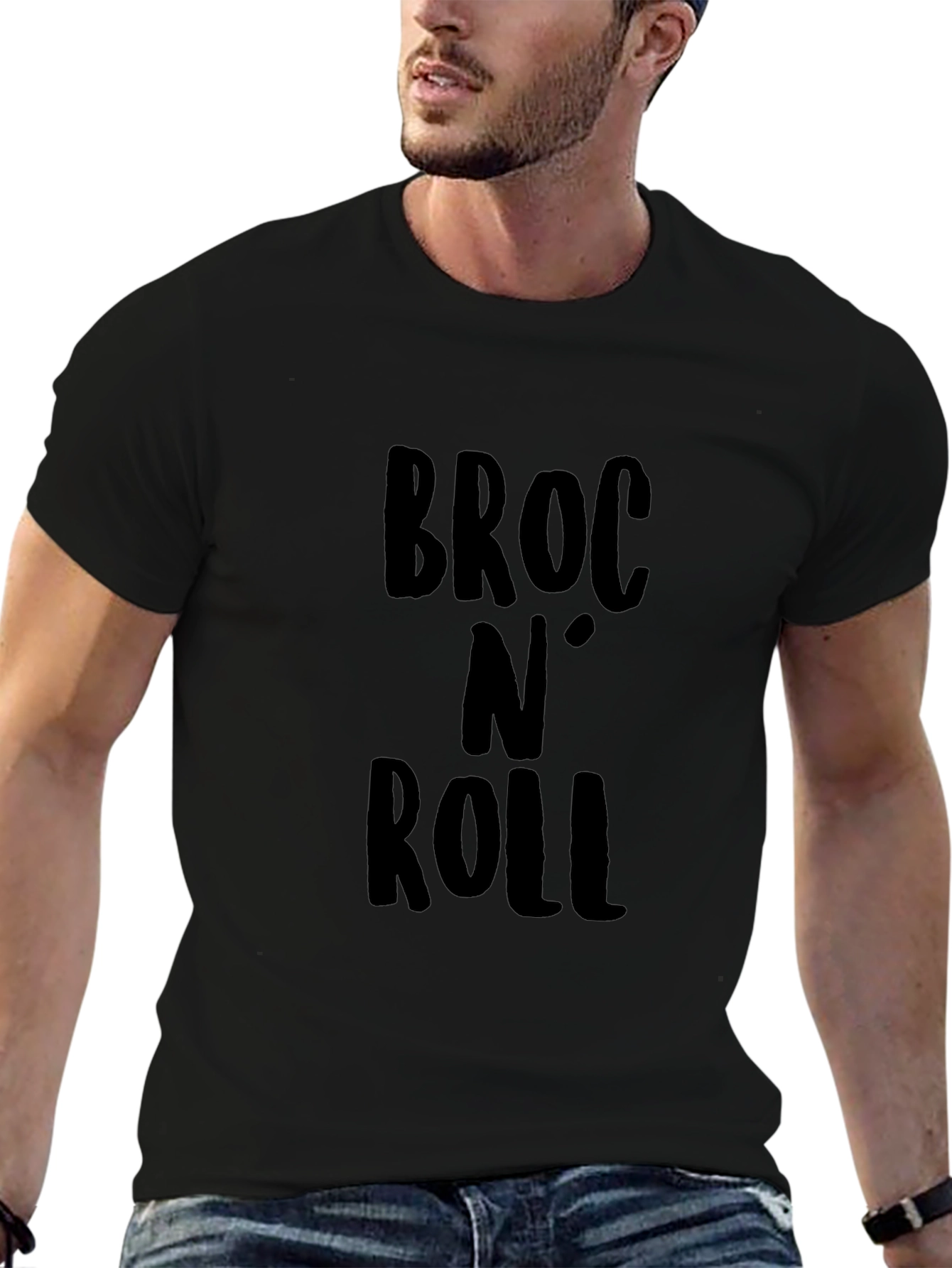 Broc N Roll Graphic T-Shirt - Black Casual Tee