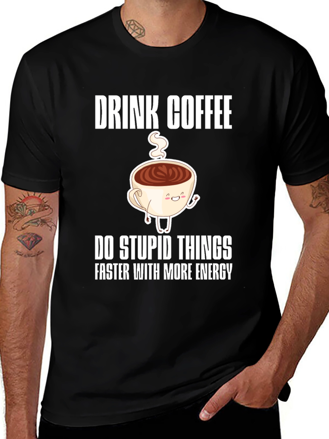 Drink Coffee Funny Graphic Tee