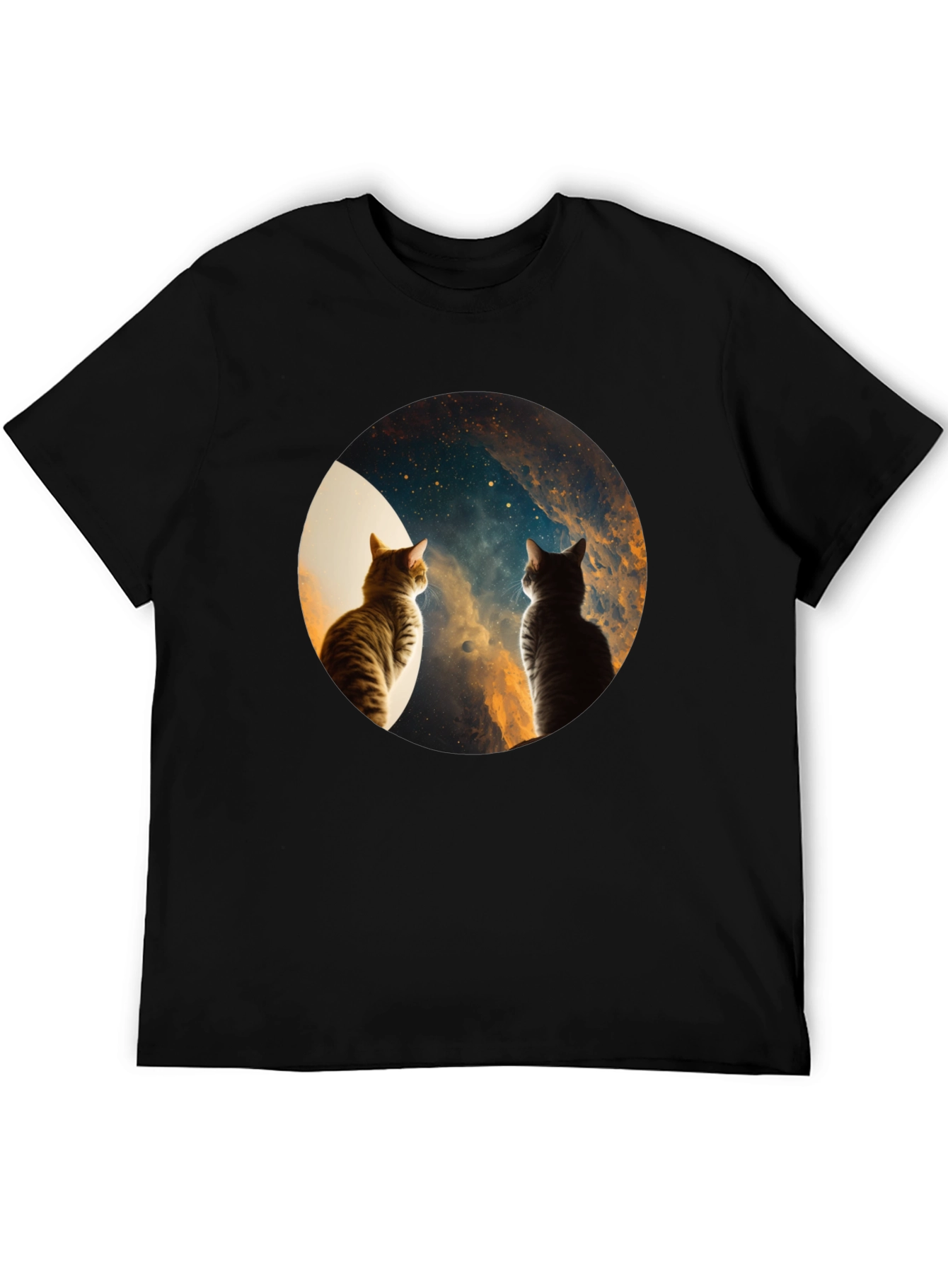 Cosmic Cats Black T-Shirt