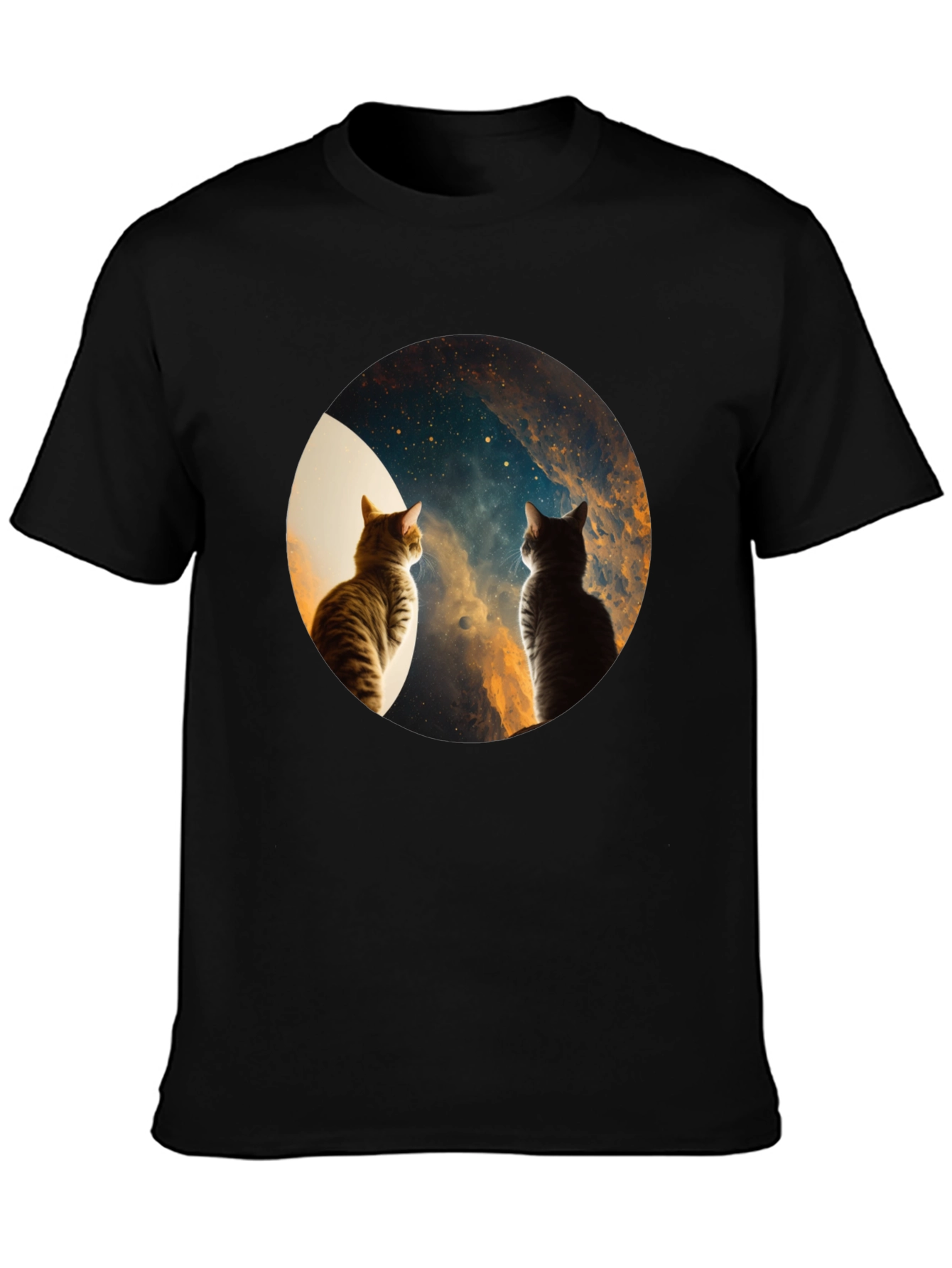 Cosmic Cats Black T-Shirt