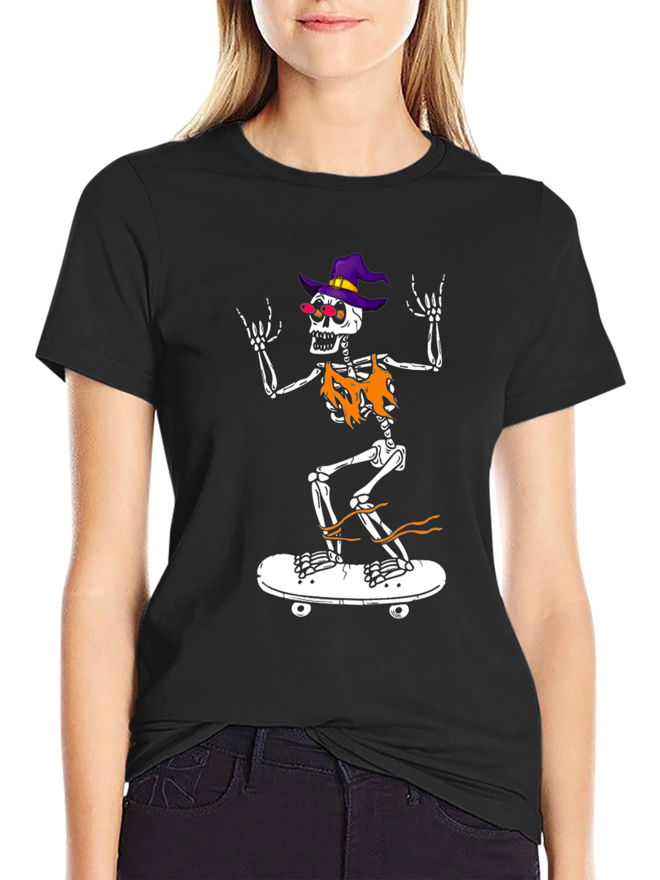 Cool Skeleton Skateboard T-Shirt
