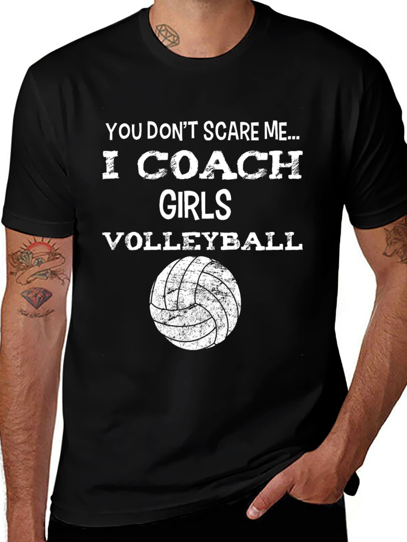 Volleyball Coach Graphic T-Shirt - Funny Design