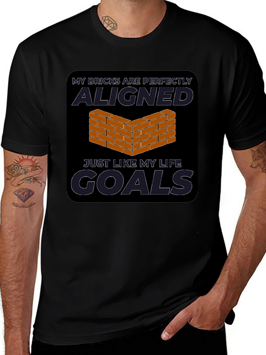 Perfectly Aligned Bricks Graphic Tee - Goals T-Shirt