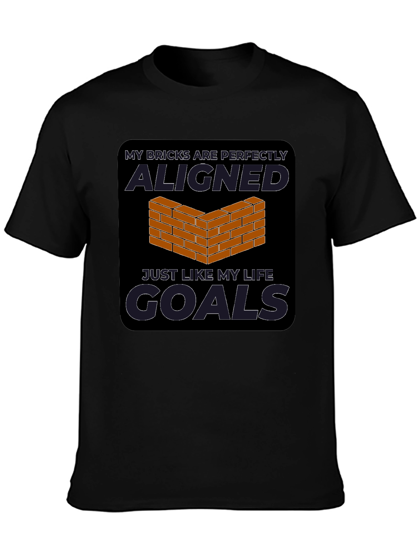 Perfectly Aligned Bricks Graphic Tee - Goals T-Shirt