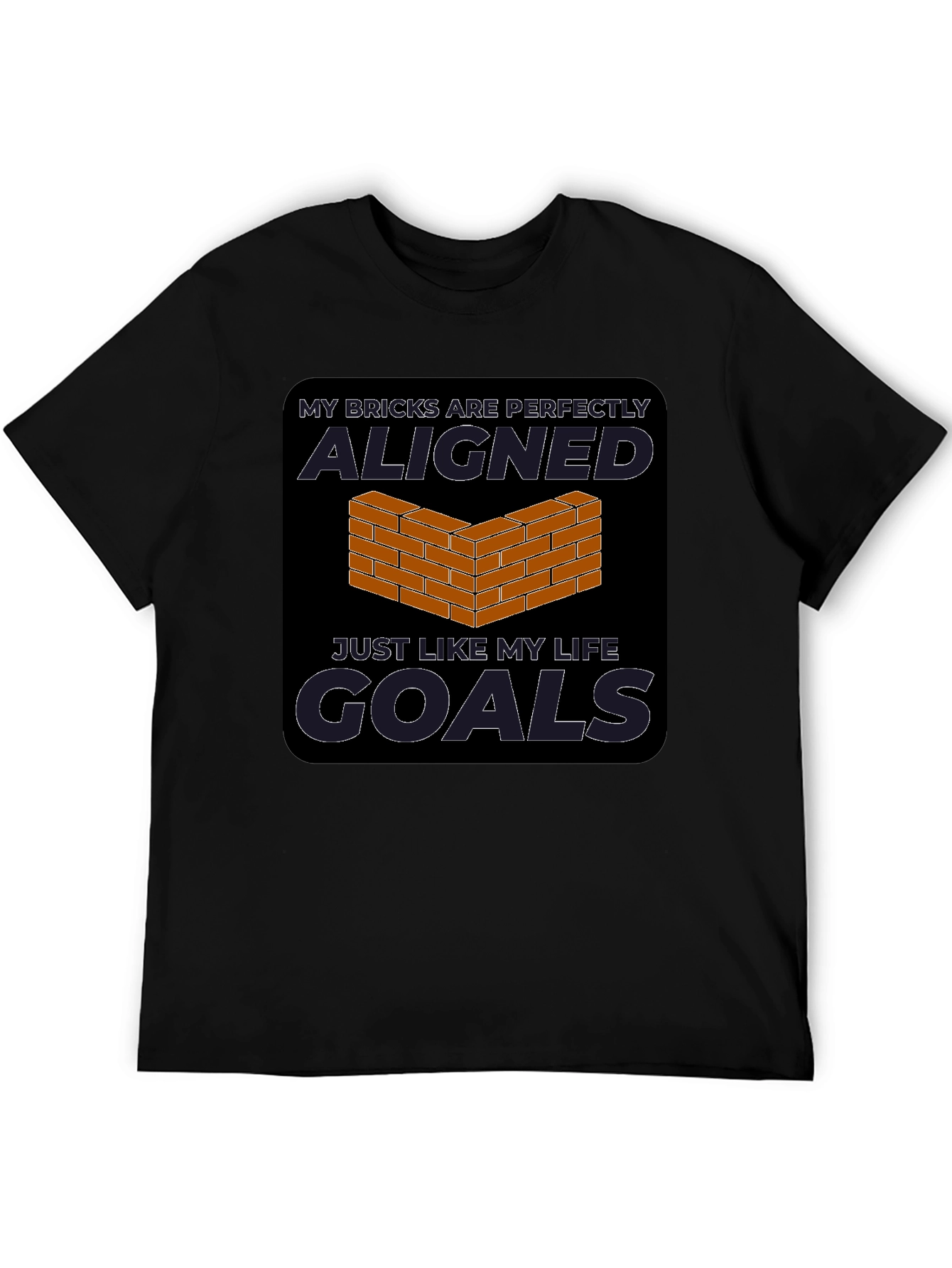 Perfectly Aligned Bricks Graphic Tee - Goals T-Shirt