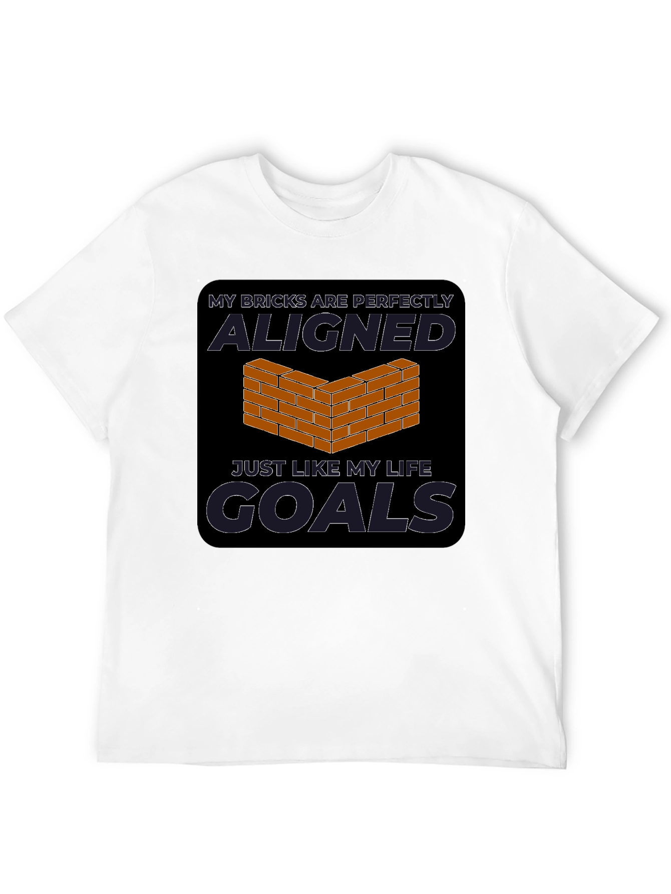 Perfectly Aligned Bricks Graphic Tee - Goals T-Shirt