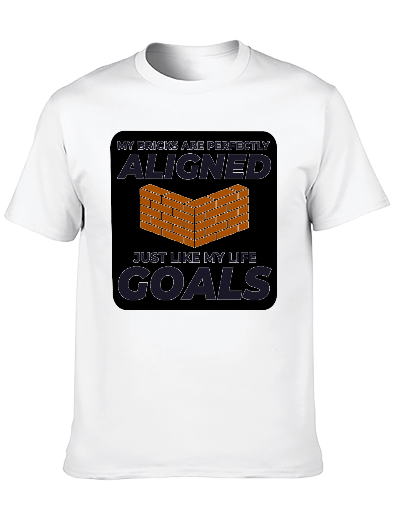 Perfectly Aligned Bricks Graphic Tee - Goals T-Shirt