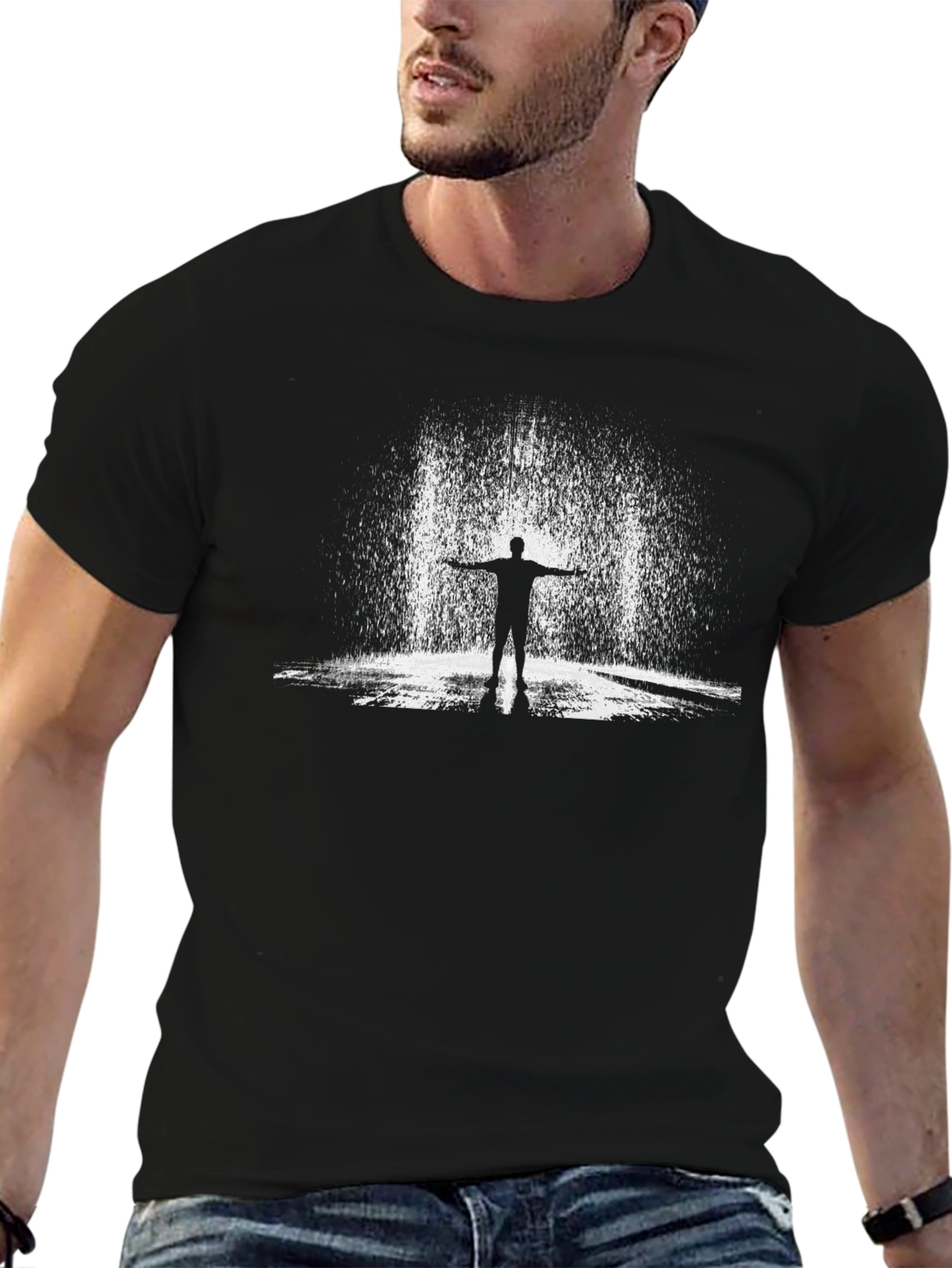 Silhouette in Rain Graphic Tee - Black