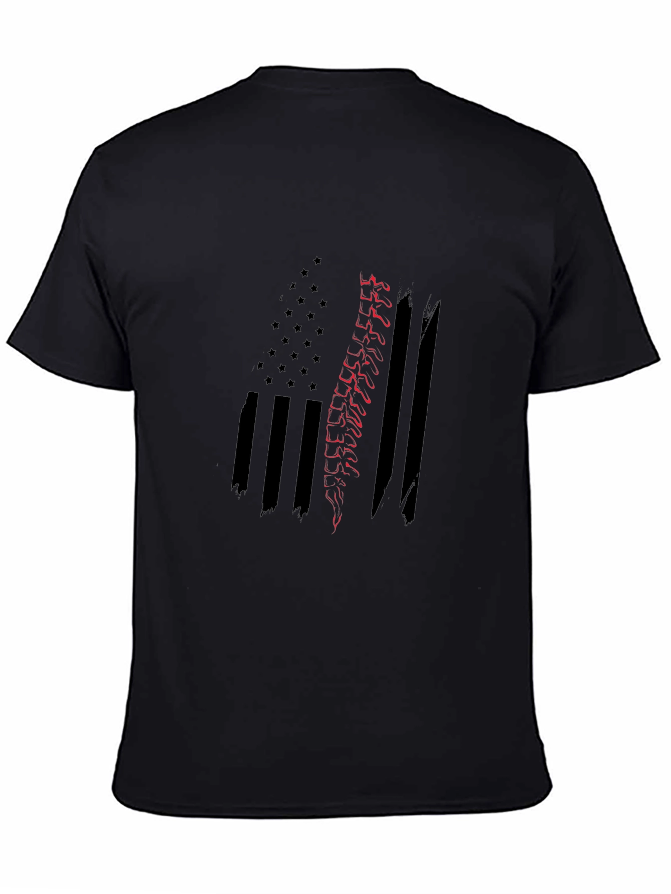 Chiropractor Spine American Flag T-Shirt