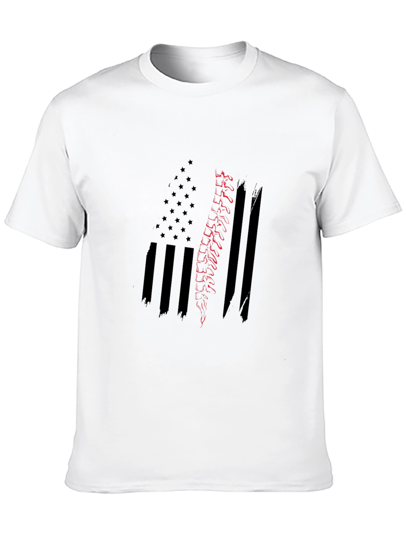 Chiropractor Spine American Flag T-Shirt