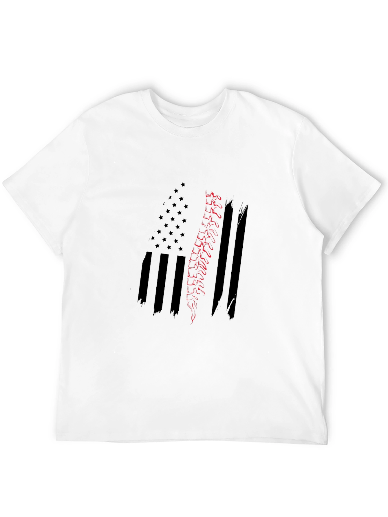 Chiropractor Spine American Flag T-Shirt