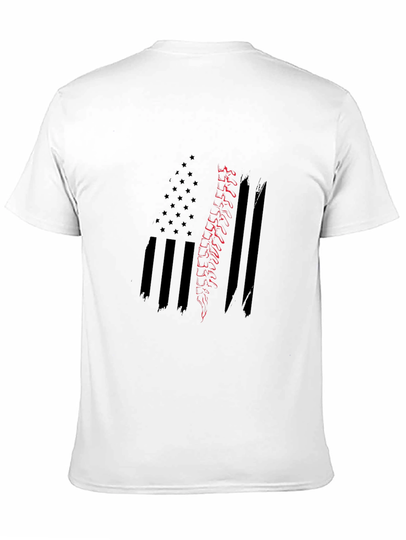 Chiropractor Spine American Flag T-Shirt