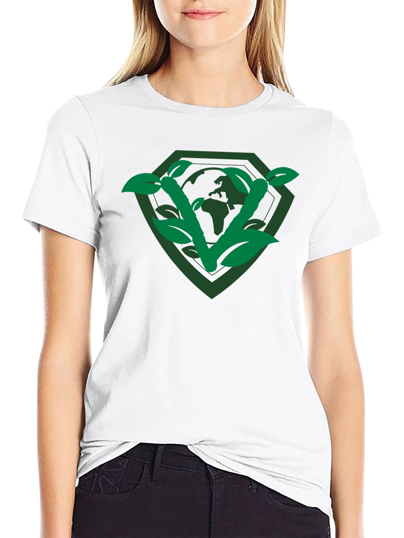 Eco-Friendly Planet Shield Graphic Tee