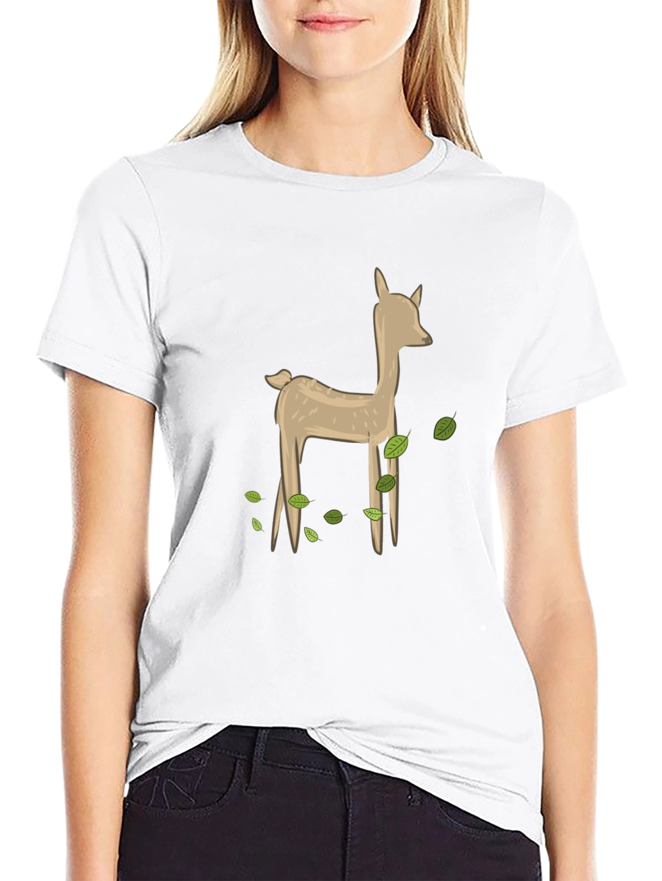 Deer Graphic Black Tee