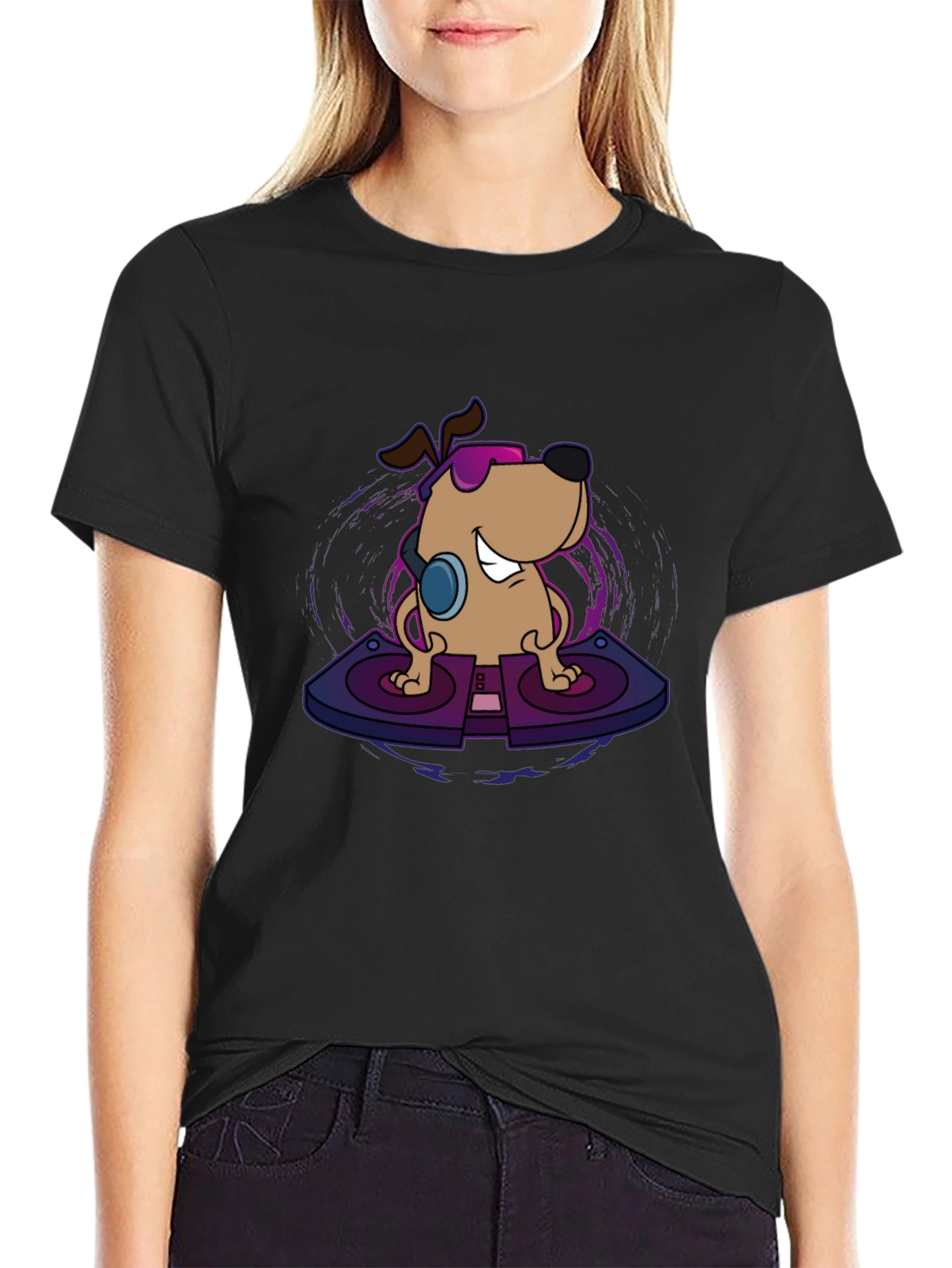 DJ Dog Graphic Tee - Cool Canine Beats T-Shirt
