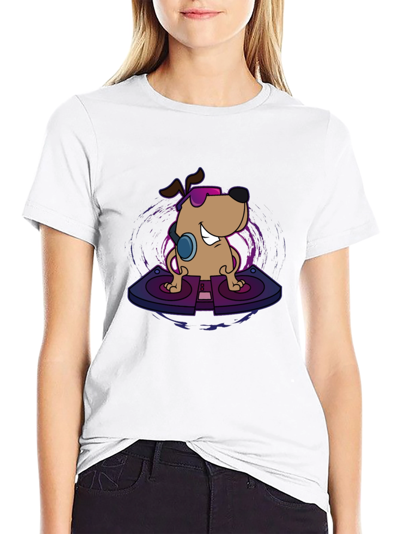 DJ Dog Graphic Tee - Cool Canine Beats T-Shirt