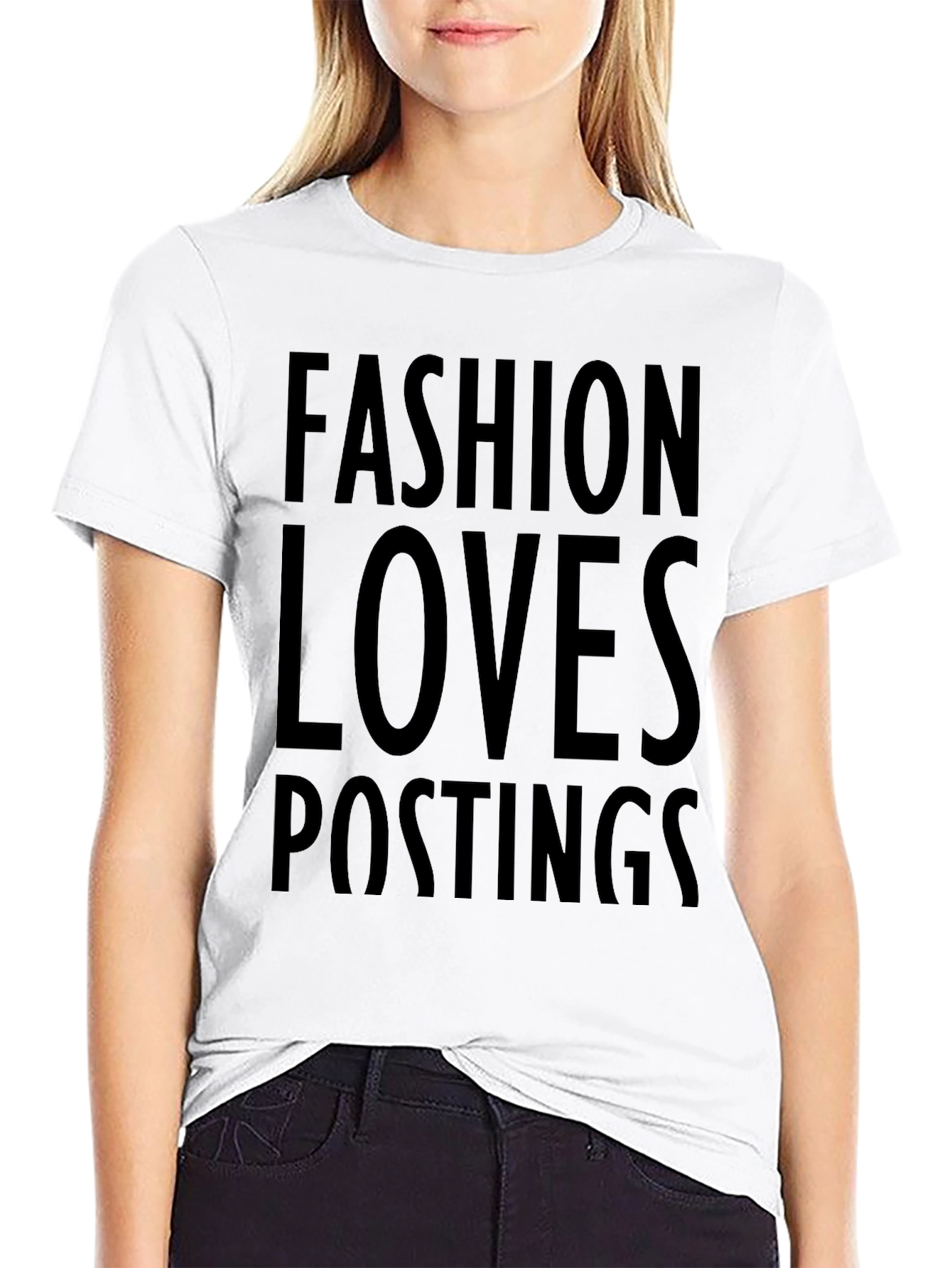 Fashion Loves Postings Graphic Tee - Mens Black T-Shirt