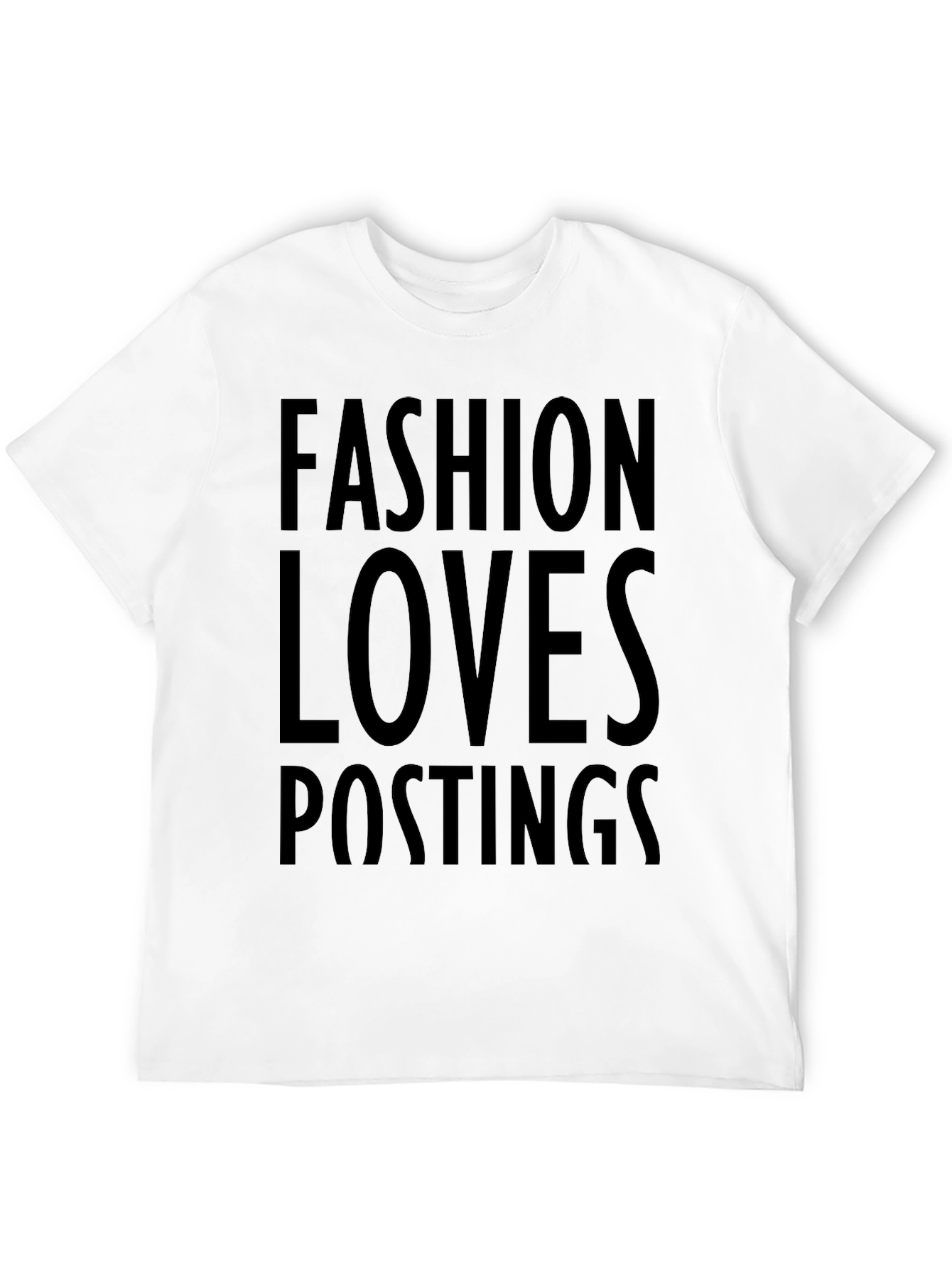 Fashion Loves Postings Graphic Tee - Mens Black T-Shirt