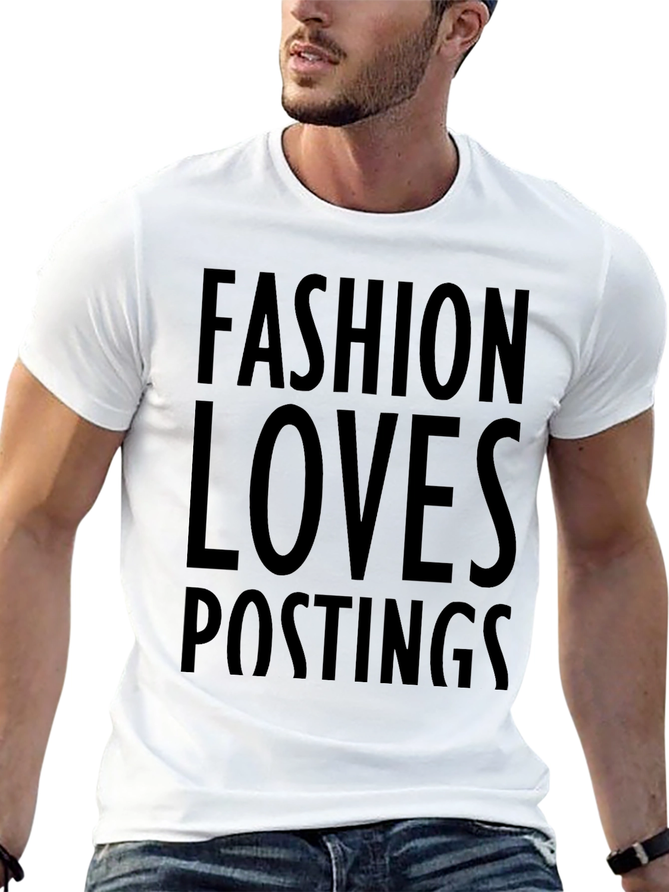 Fashion Loves Postings Graphic Tee - Mens Black T-Shirt