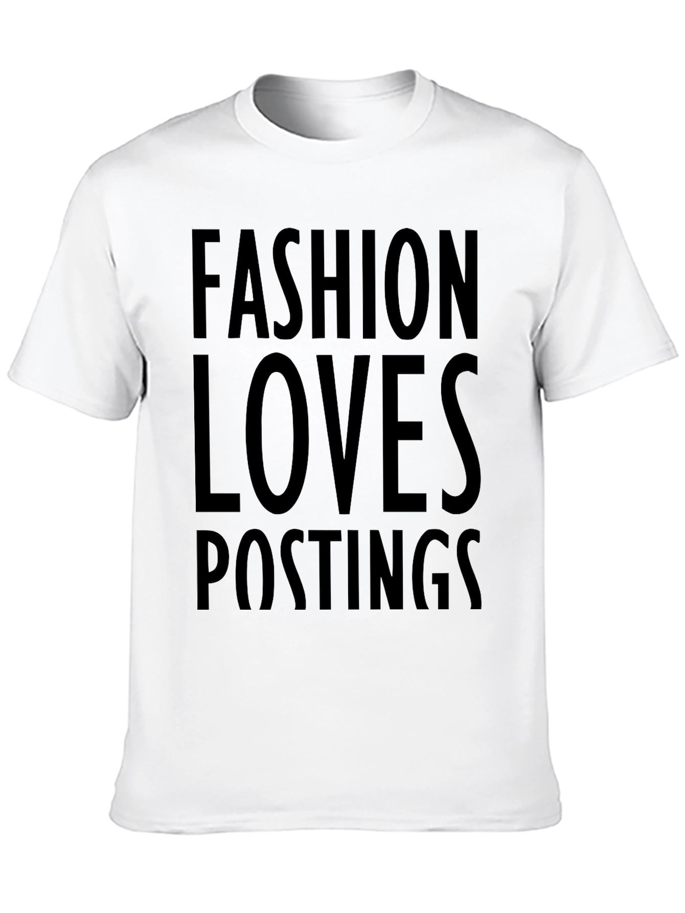 Fashion Loves Postings Graphic Tee - Mens Black T-Shirt