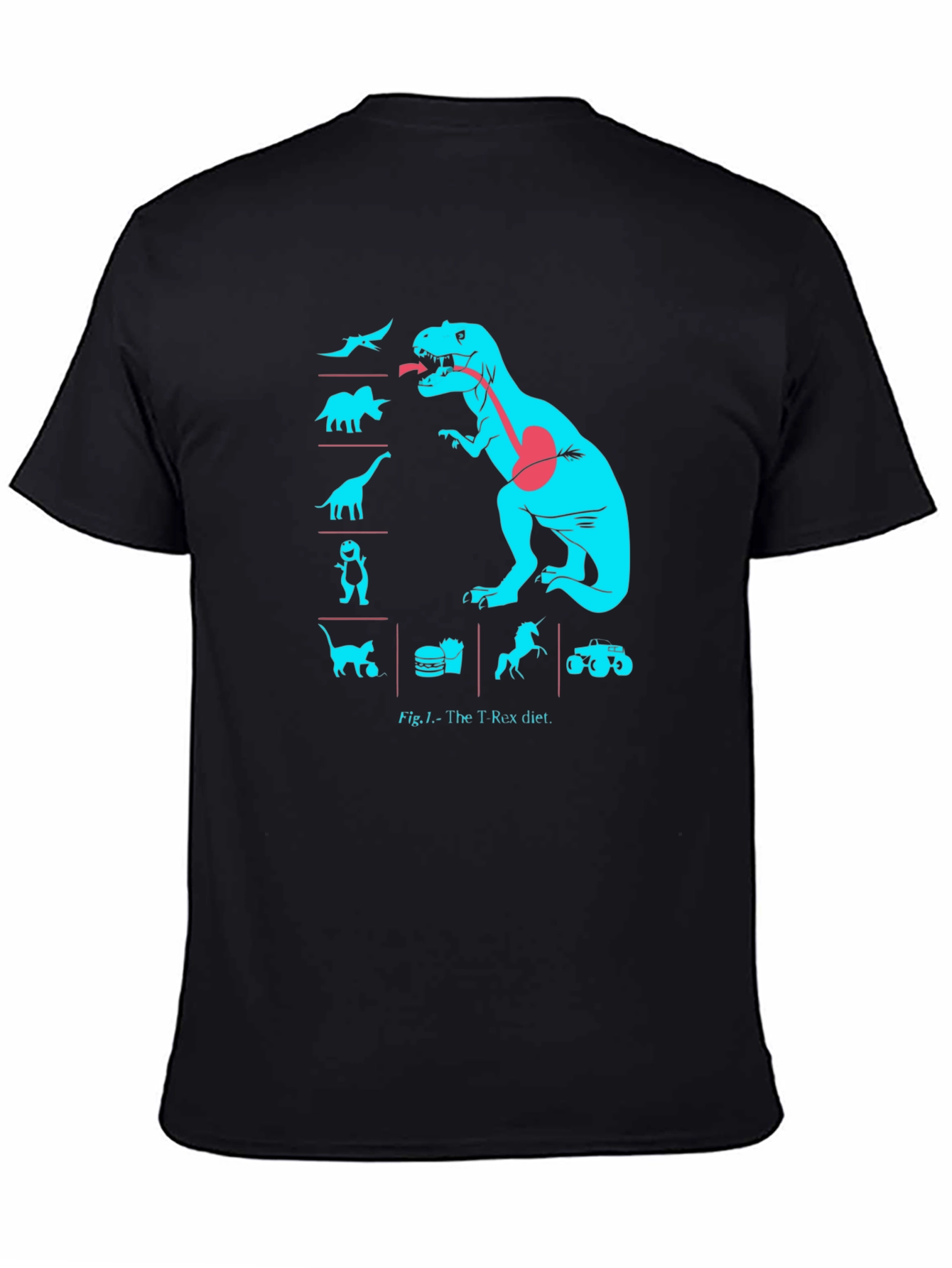 T-Rex Diet Graphic T-Shirt - Funny Dino Tee
