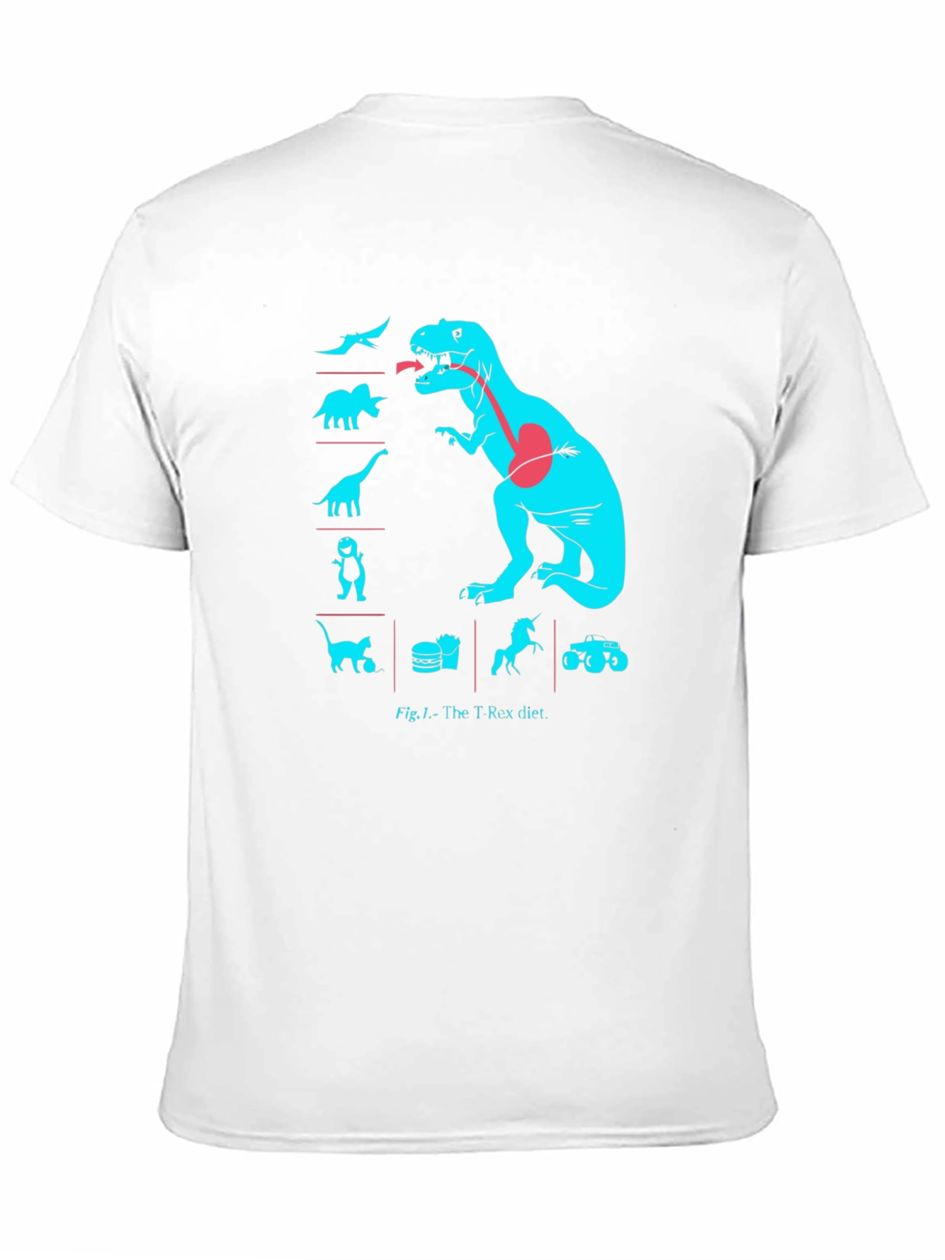 T-Rex Diet Graphic T-Shirt - Funny Dino Tee