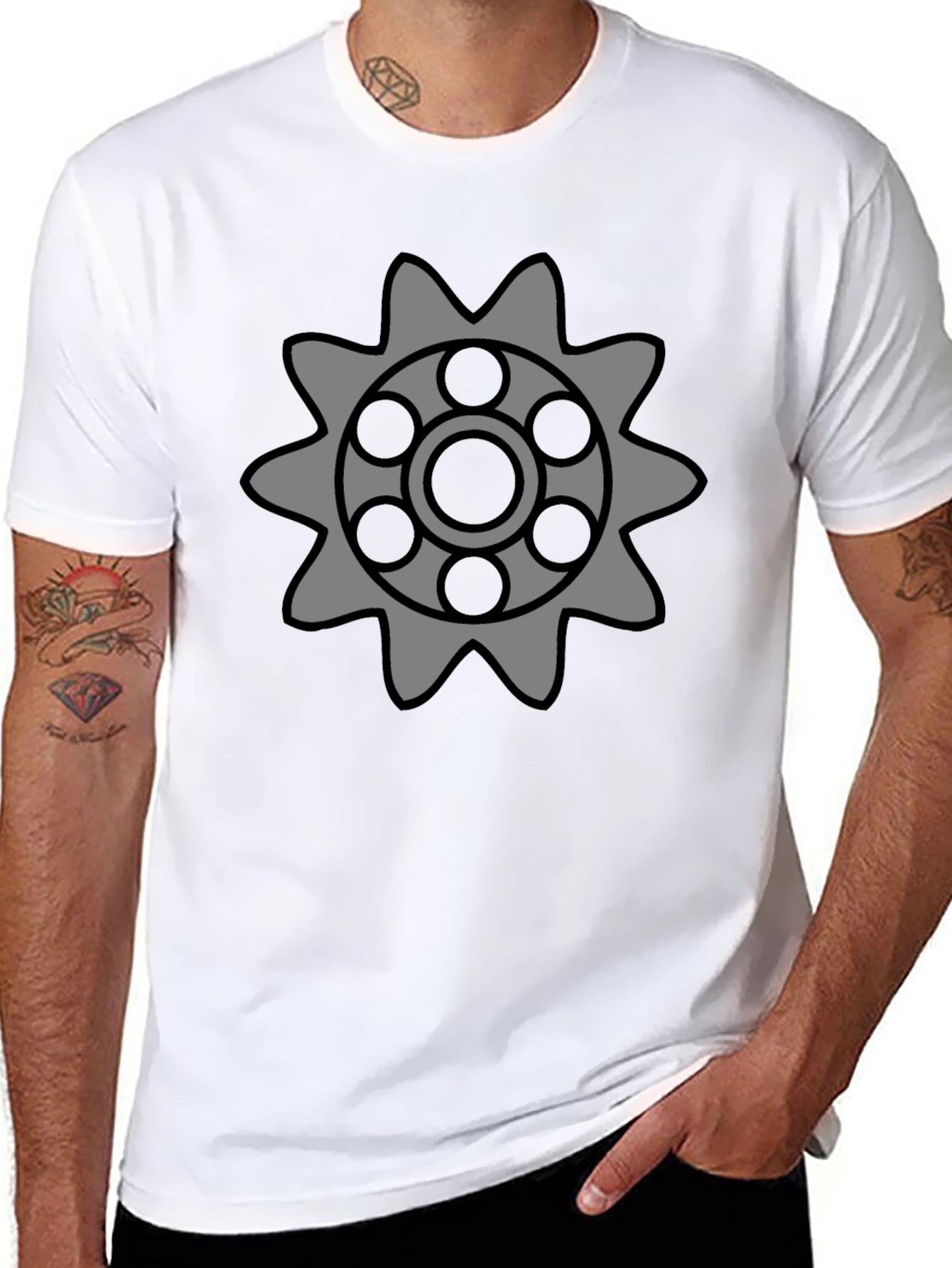 Gear Graphic Tee - Modern Streetwear Style