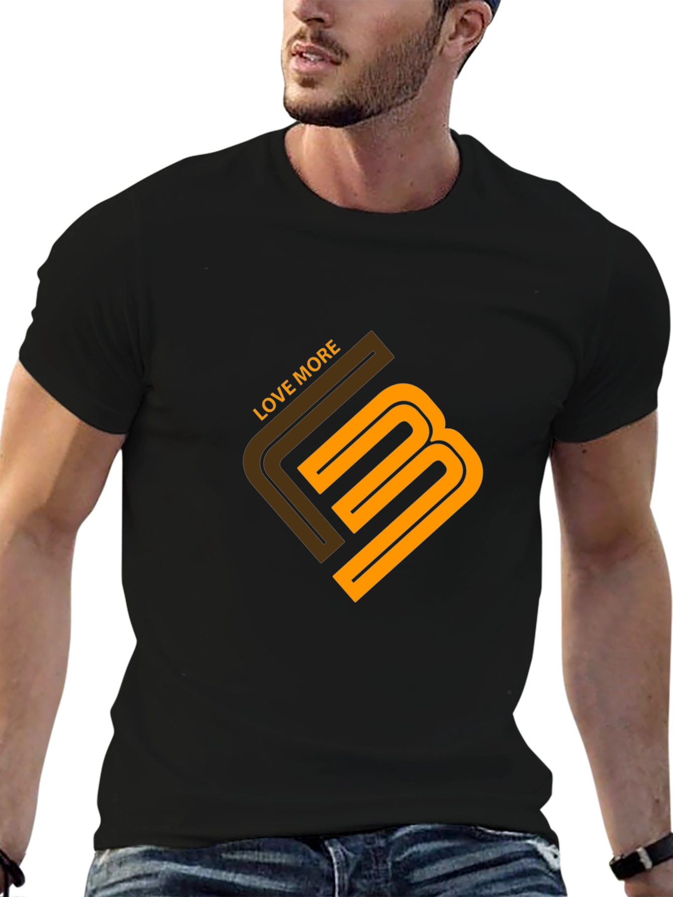 Love More Graphic Black Tee