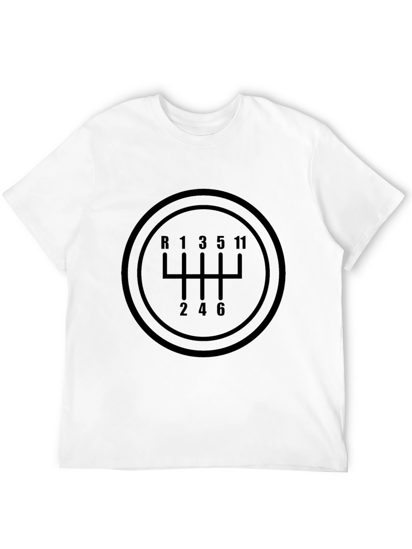 Black Manual Shift Pattern T-Shirt