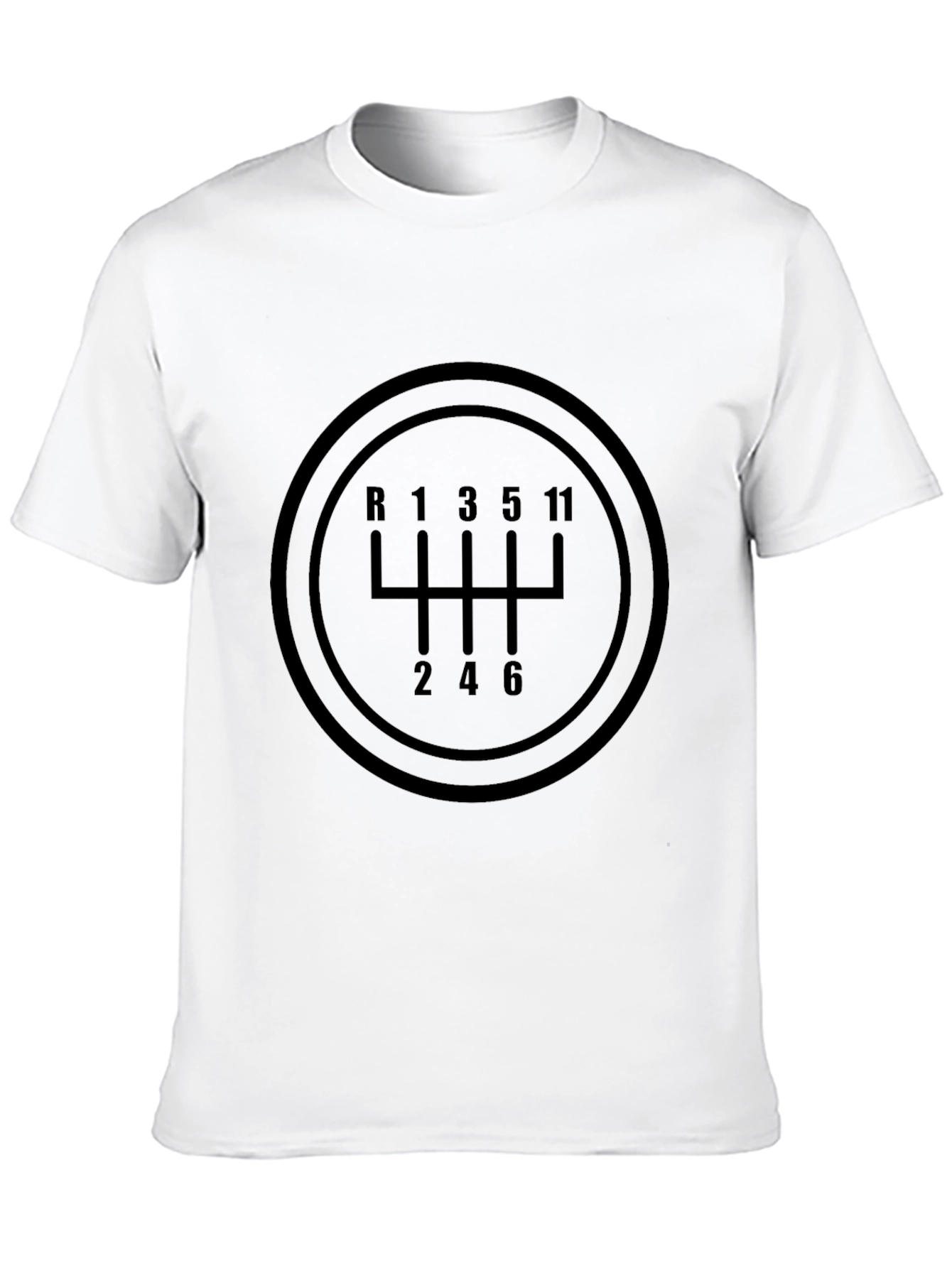 Black Manual Shift Pattern T-Shirt