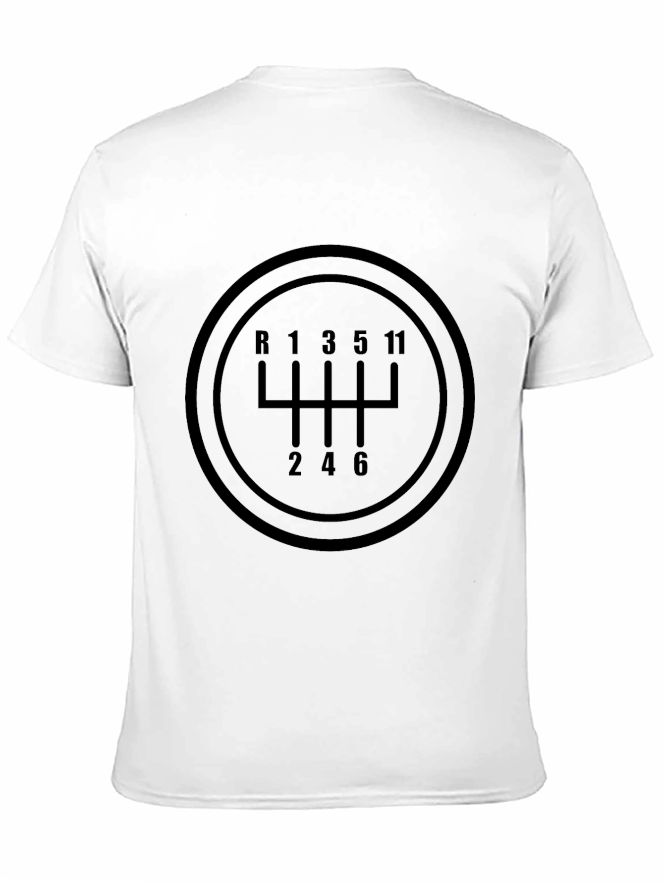 Black Manual Shift Pattern T-Shirt