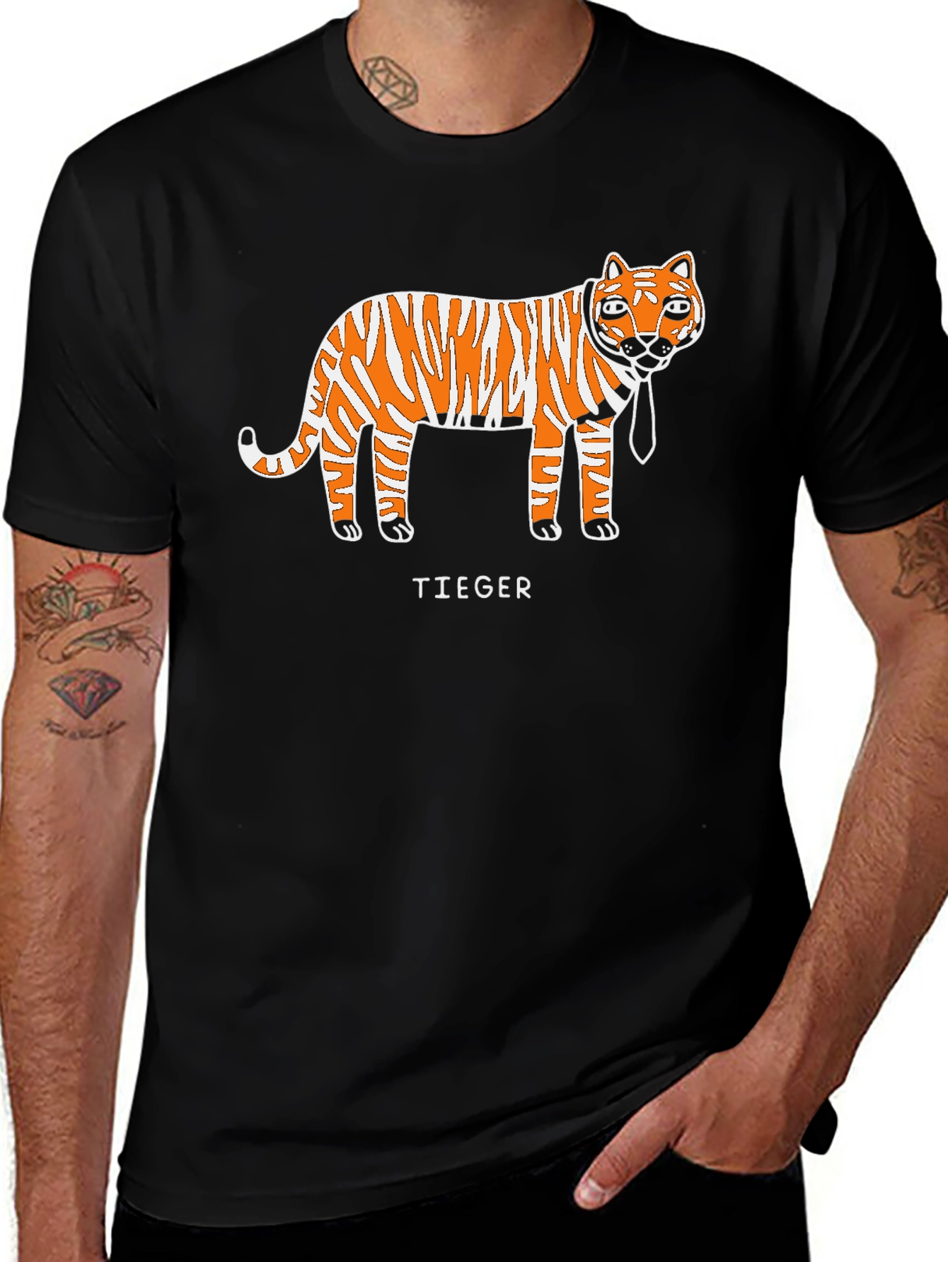 Funny Tieger T-Shirt - Business Casual Tiger Tee
