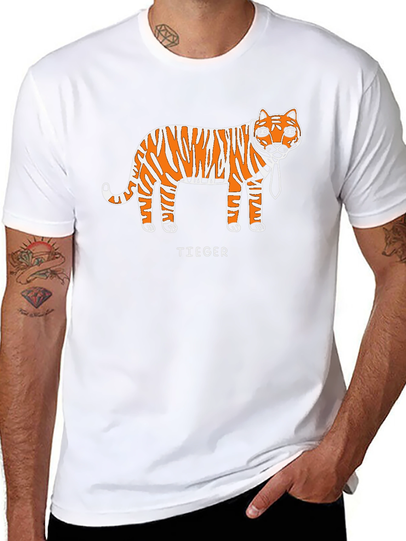 Funny Tieger T-Shirt - Business Casual Tiger Tee
