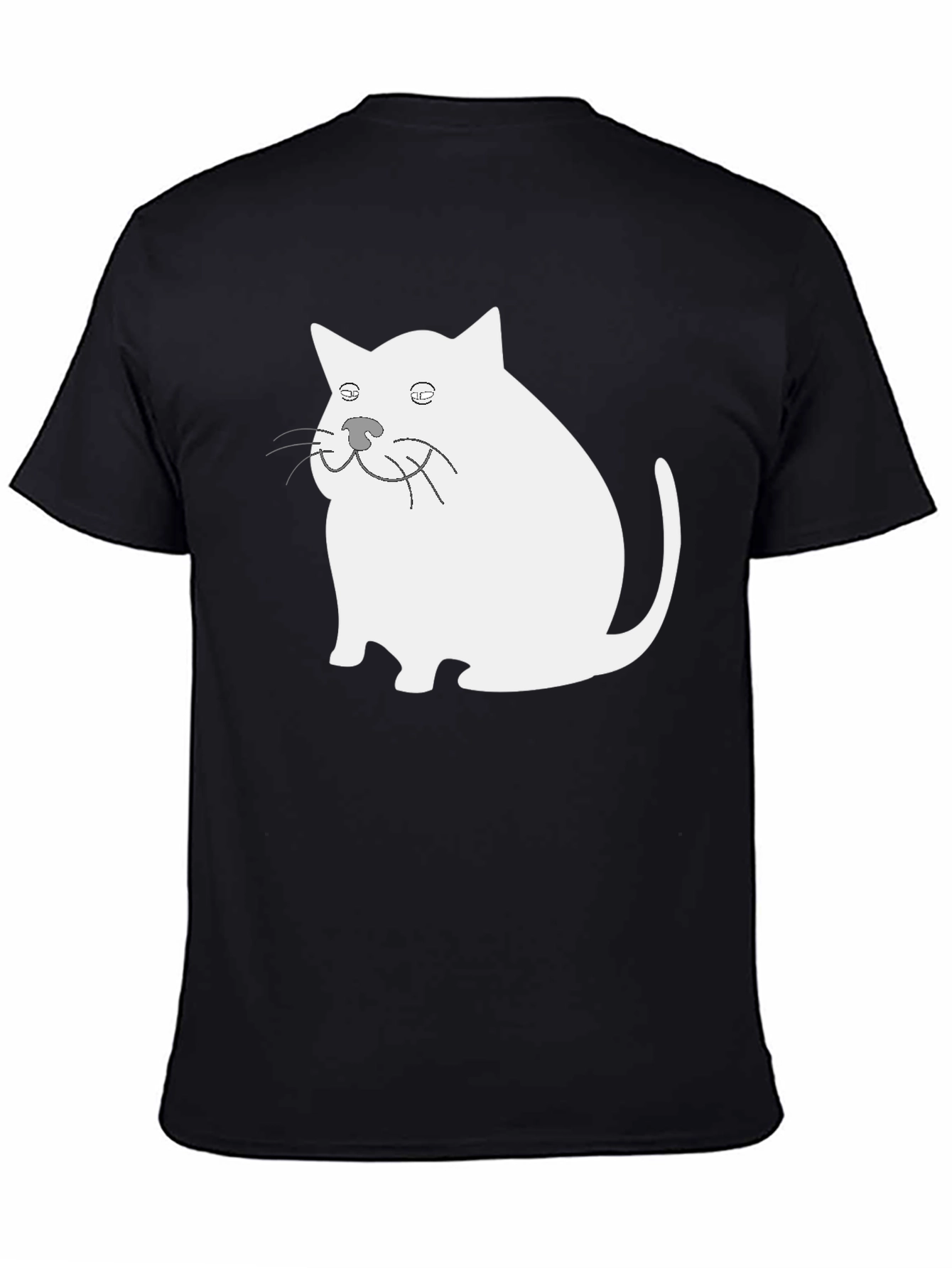 Funny Cat Graphic Black T-Shirt