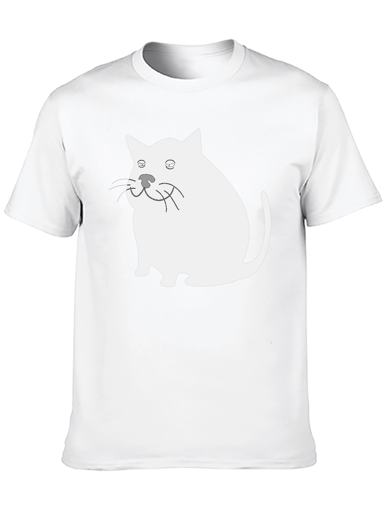 Funny Cat Graphic Black T-Shirt