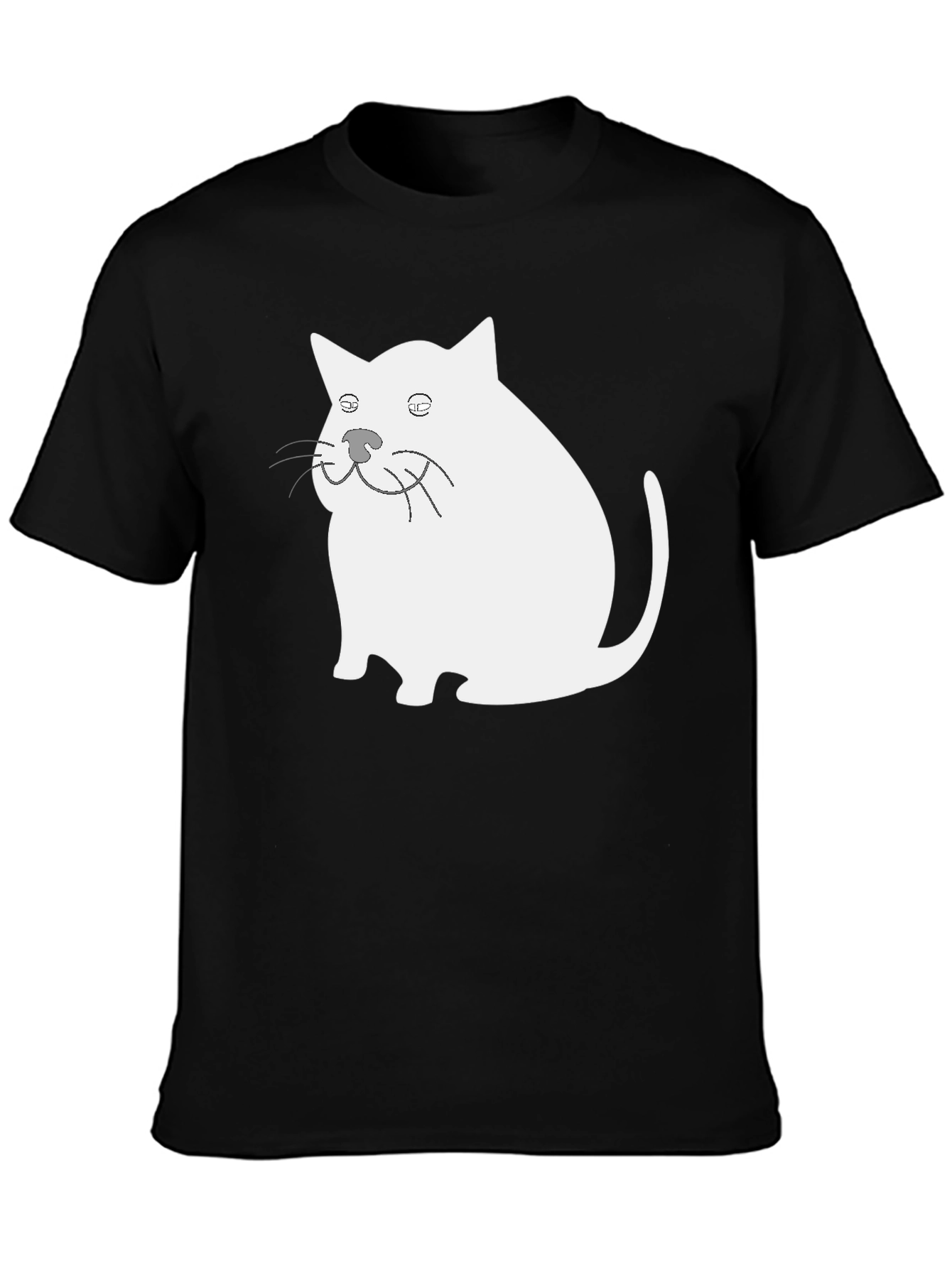 Funny Cat Graphic Black T-Shirt