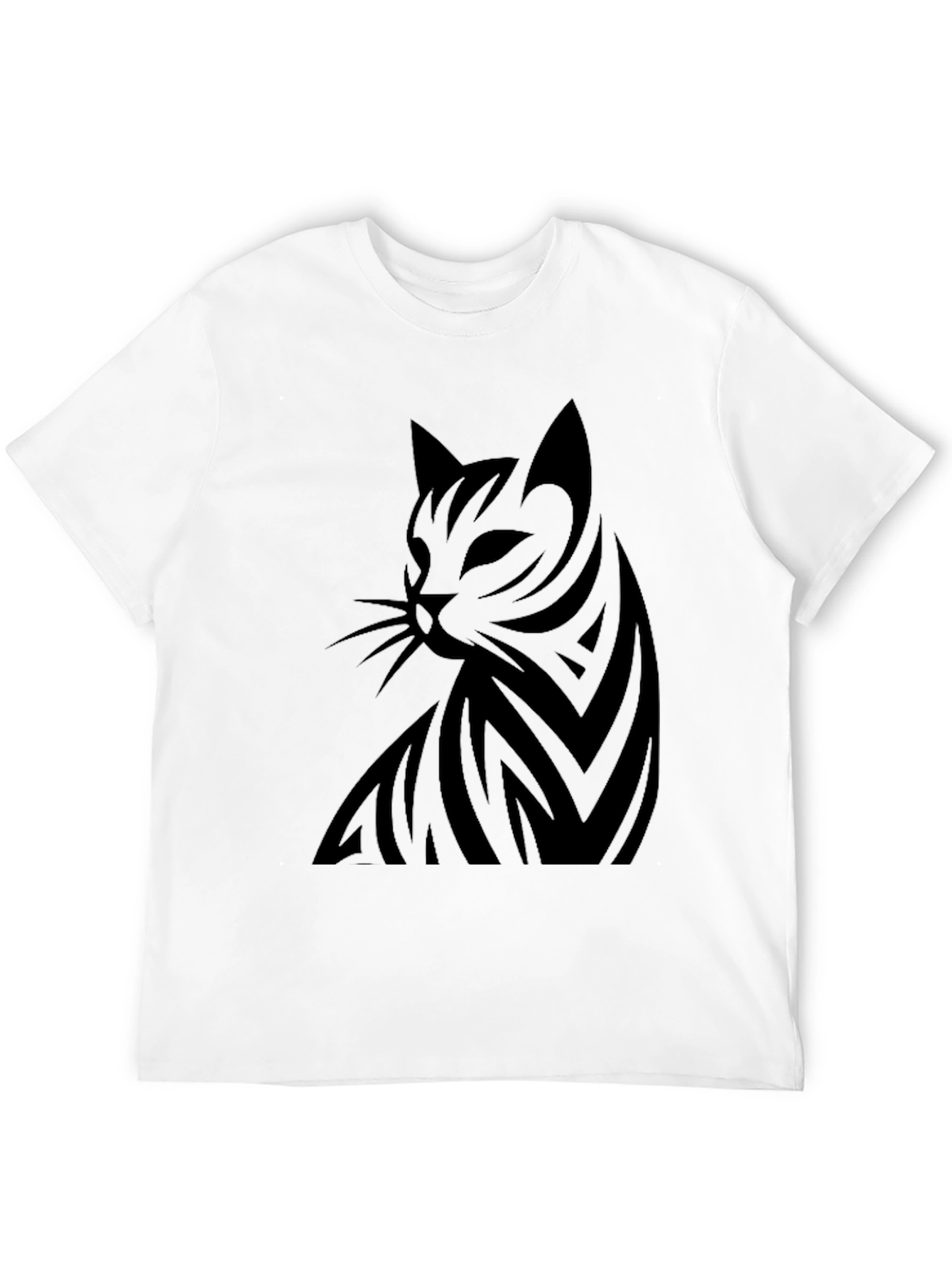 Modern Cat Silhouette Graphic T-Shirt