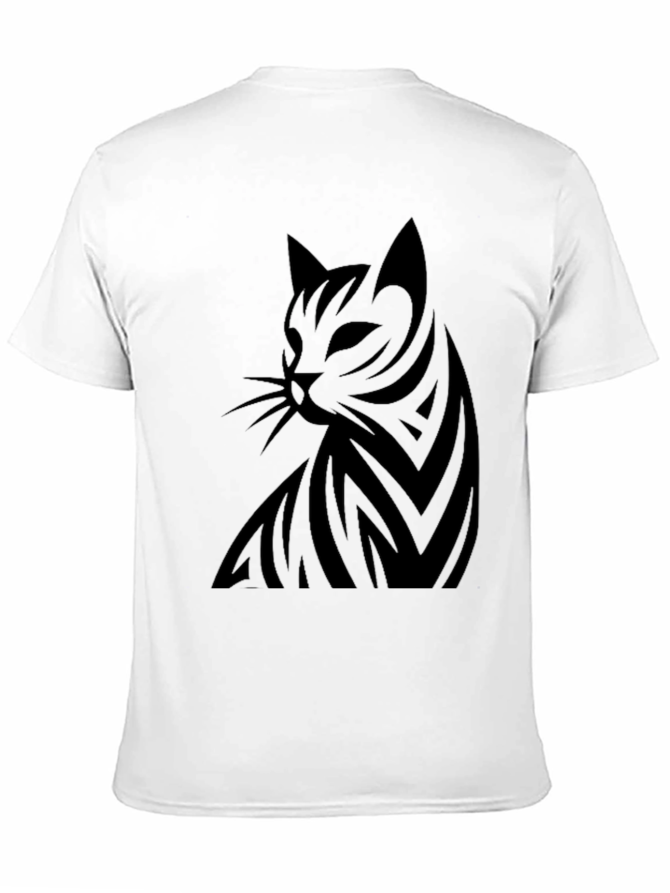 Modern Cat Silhouette Graphic T-Shirt