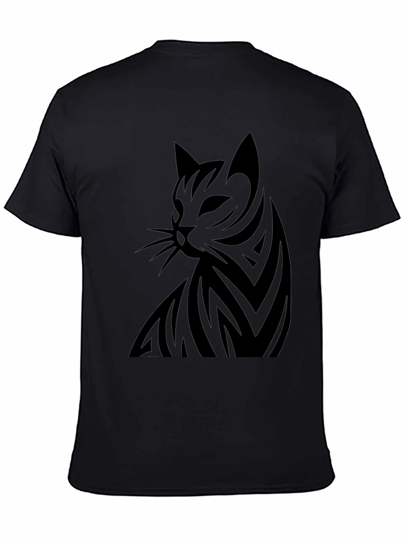 Modern Cat Silhouette Graphic T-Shirt